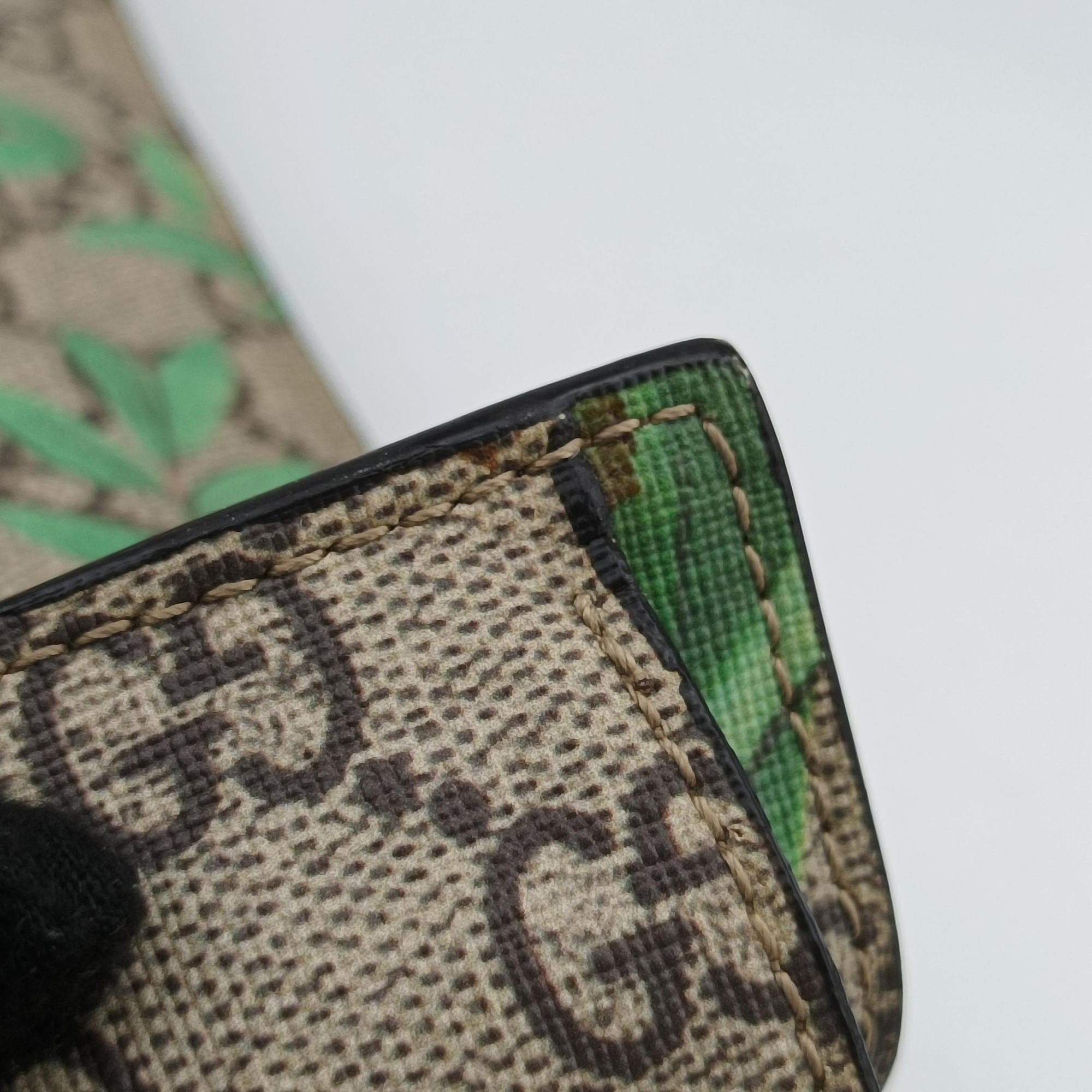 Pre-owned Gucci Gucci Tian GG Supreme Brown×beige×Multicolour PVC coated canvas×Leather 450950 shoulderbag | stylenewstar
