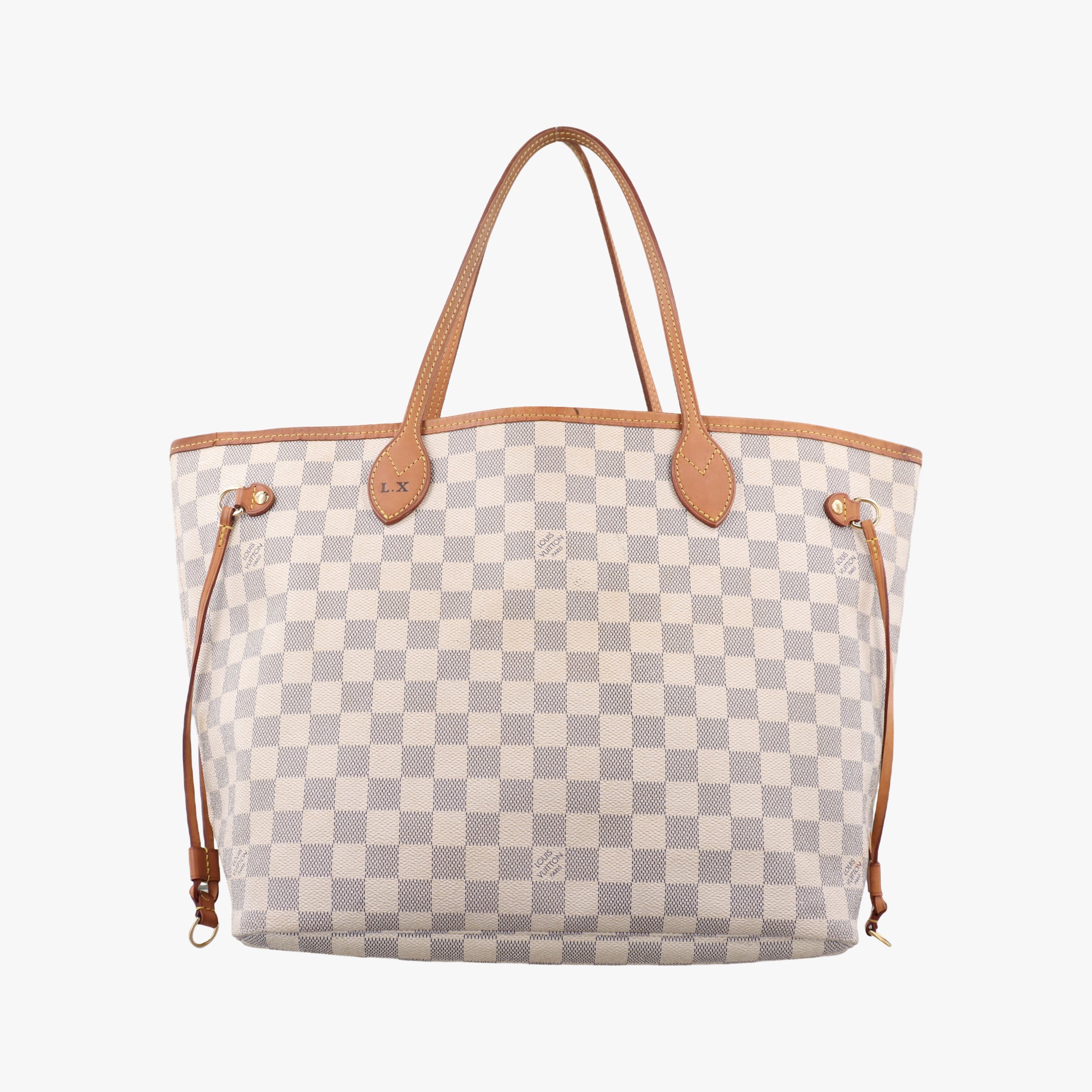 Pre-owned Louis Vuitton NEVERFULL MM Azur Damier Canvas N51107 shoulderbag | stylenewstar