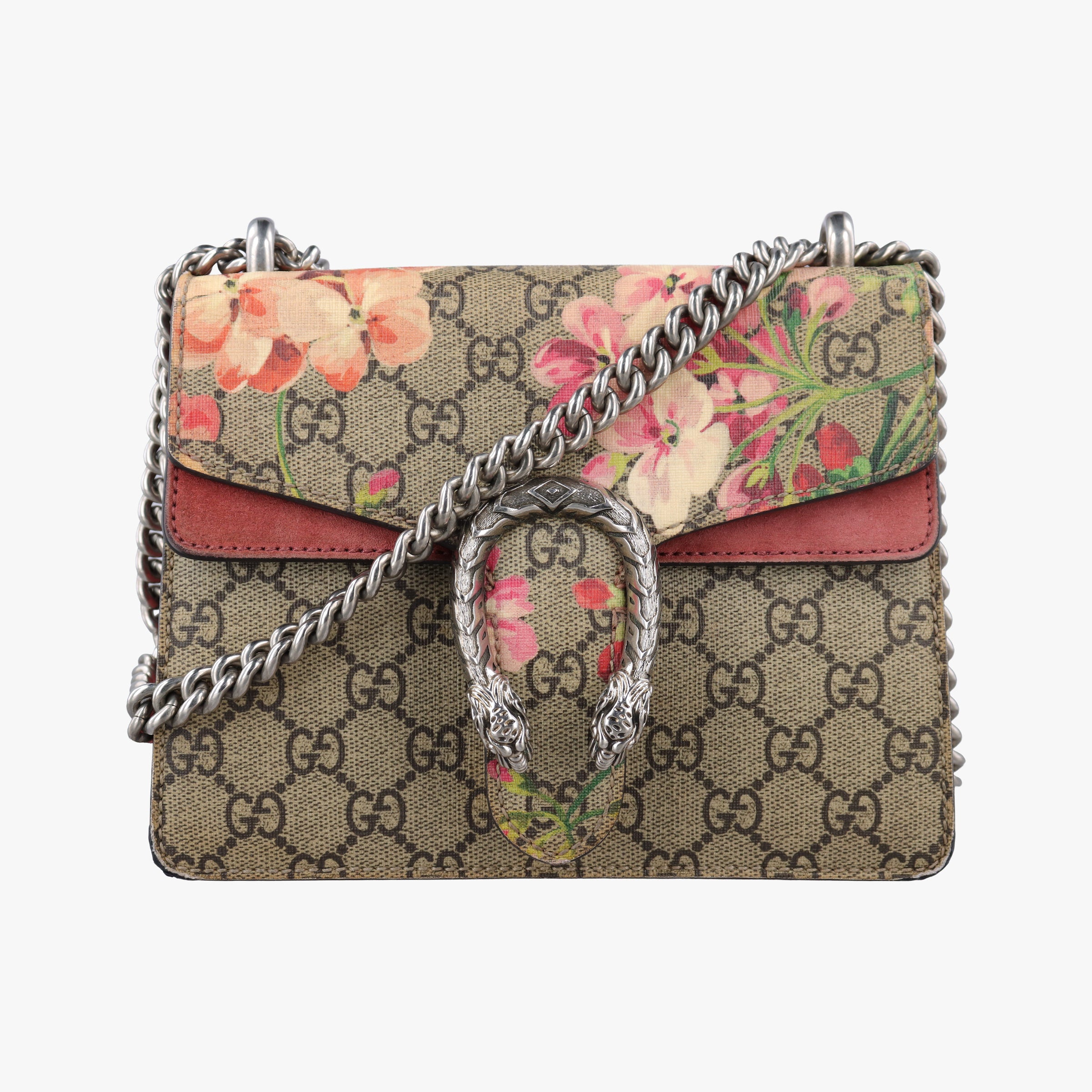 Secondhand Gucci Dionysus beige×red×Multicolour PVC coated canvas × suede 421970 shoulderbag | stylenewstar