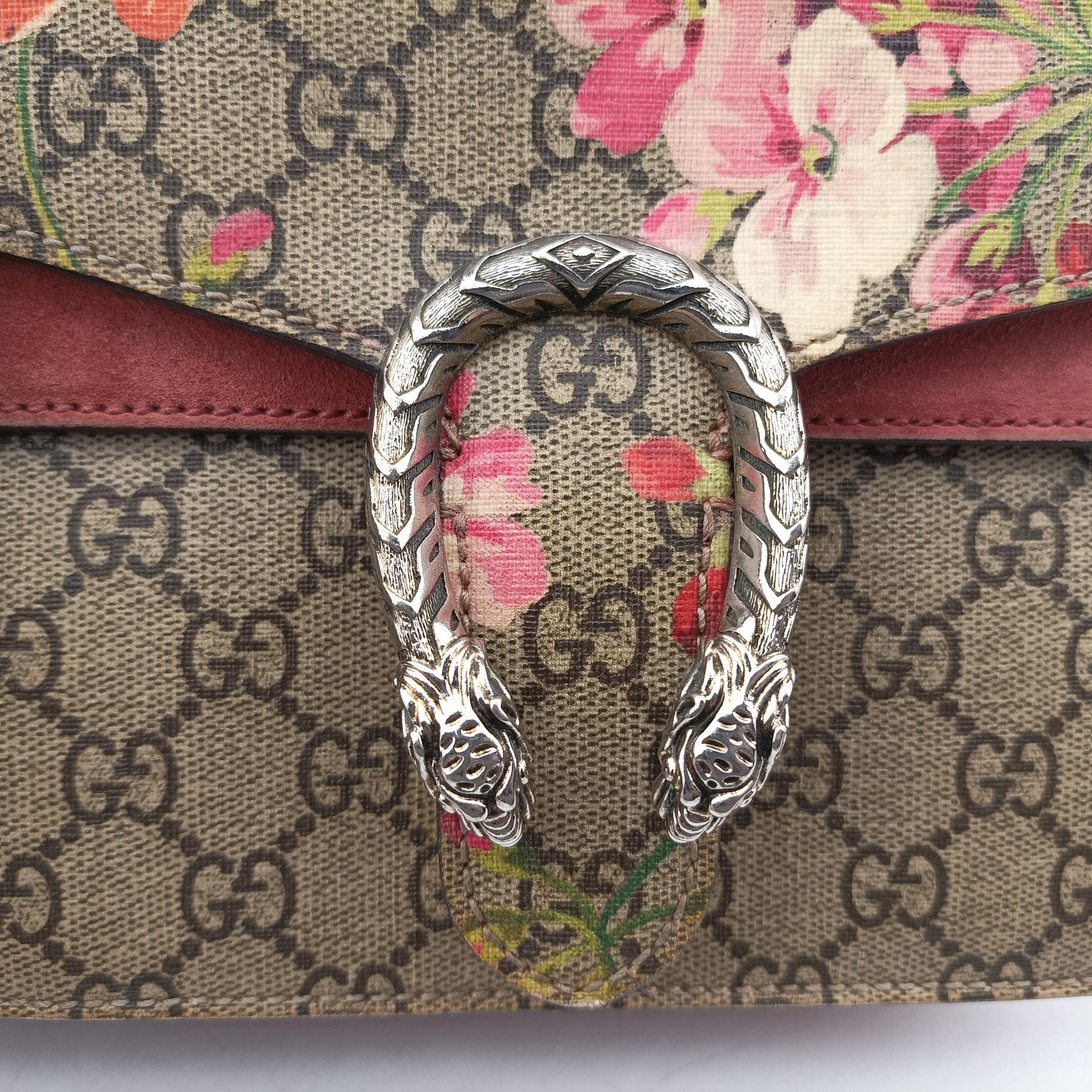 Secondhand Gucci Dionysus beige×red×Multicolour PVC coated canvas × suede 421970 shoulderbag | stylenewstar