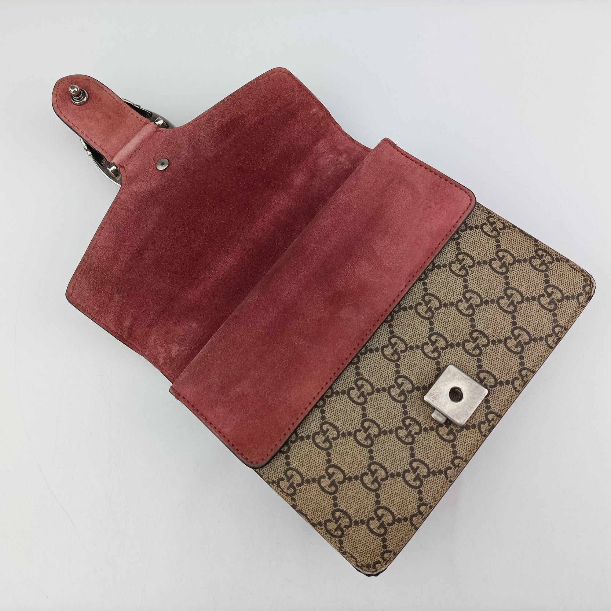 Secondhand Gucci Dionysus beige×red×Multicolour PVC coated canvas × suede 421970 shoulderbag | stylenewstar