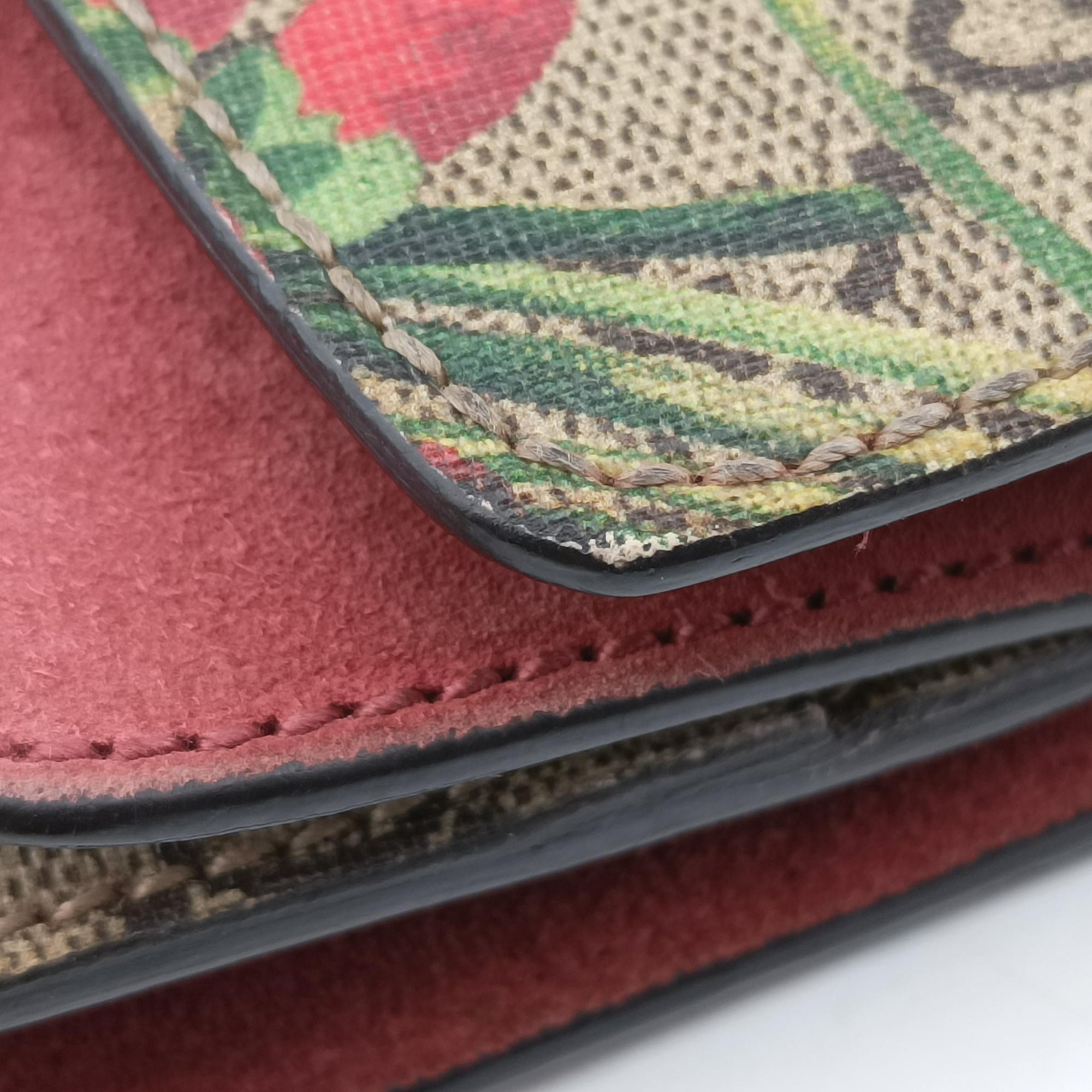 Secondhand Gucci Dionysus beige×red×Multicolour PVC coated canvas × suede 421970 shoulderbag | stylenewstar
