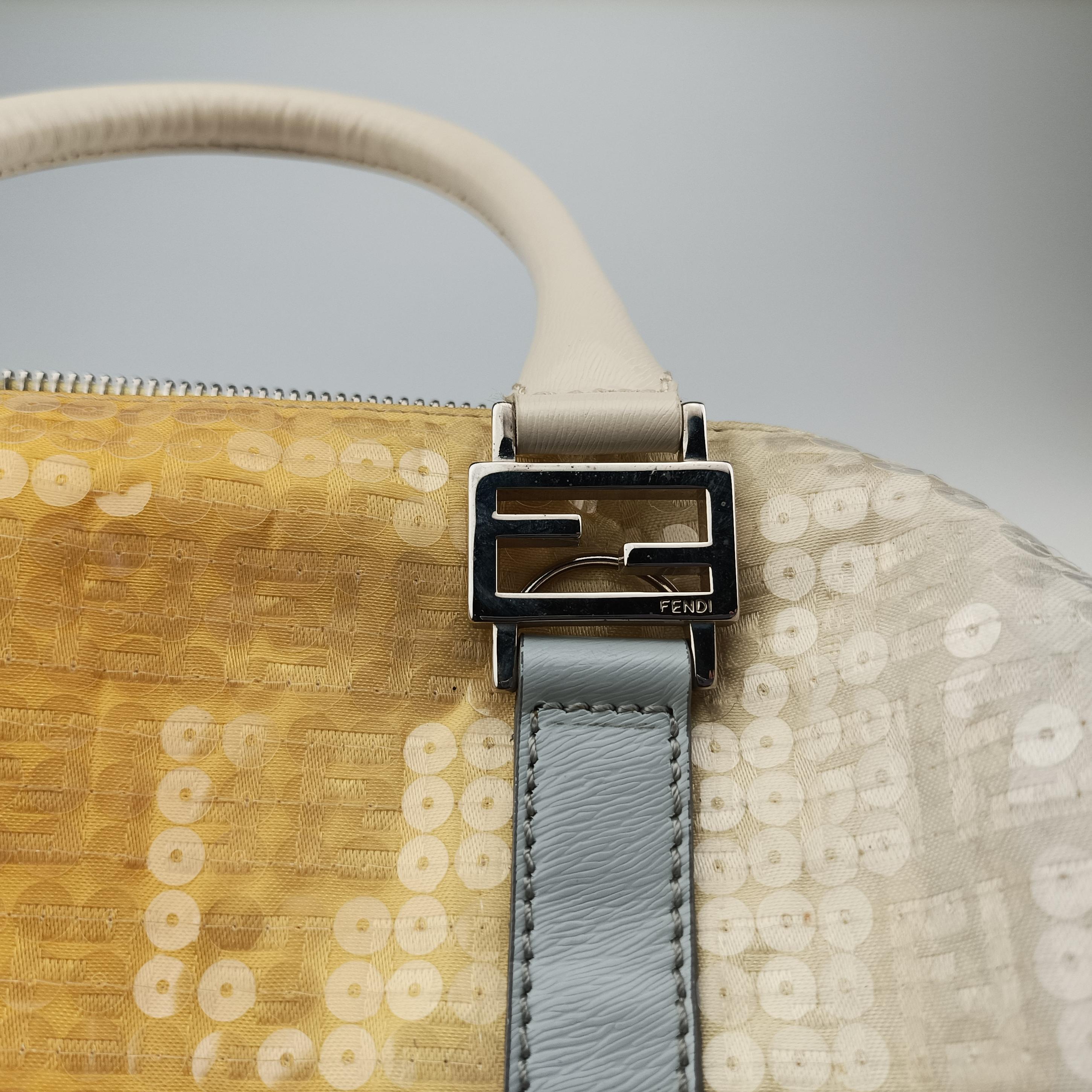 Pre-owned Fendi Sequins Yellow Gradation Multicolour sequins 8BL068 handbag | stylenewstar