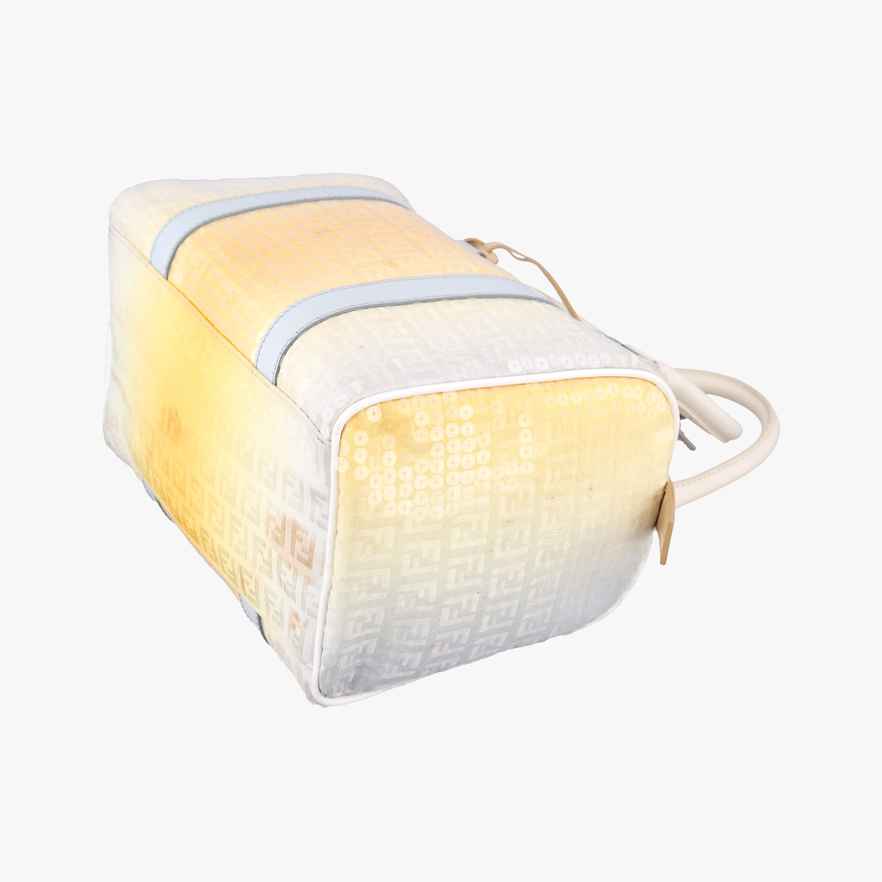 Pre-owned Fendi Sequins Yellow Gradation Multicolour sequins 8BL068 handbag | stylenewstar