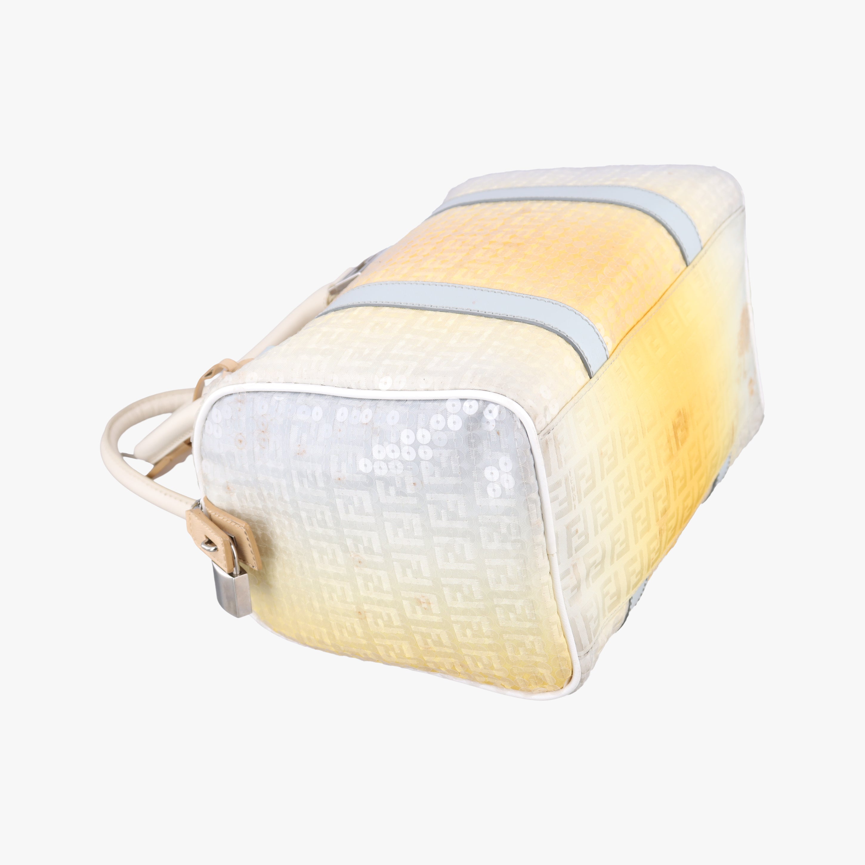 Pre-owned Fendi Sequins Yellow Gradation Multicolour sequins 8BL068 handbag | stylenewstar