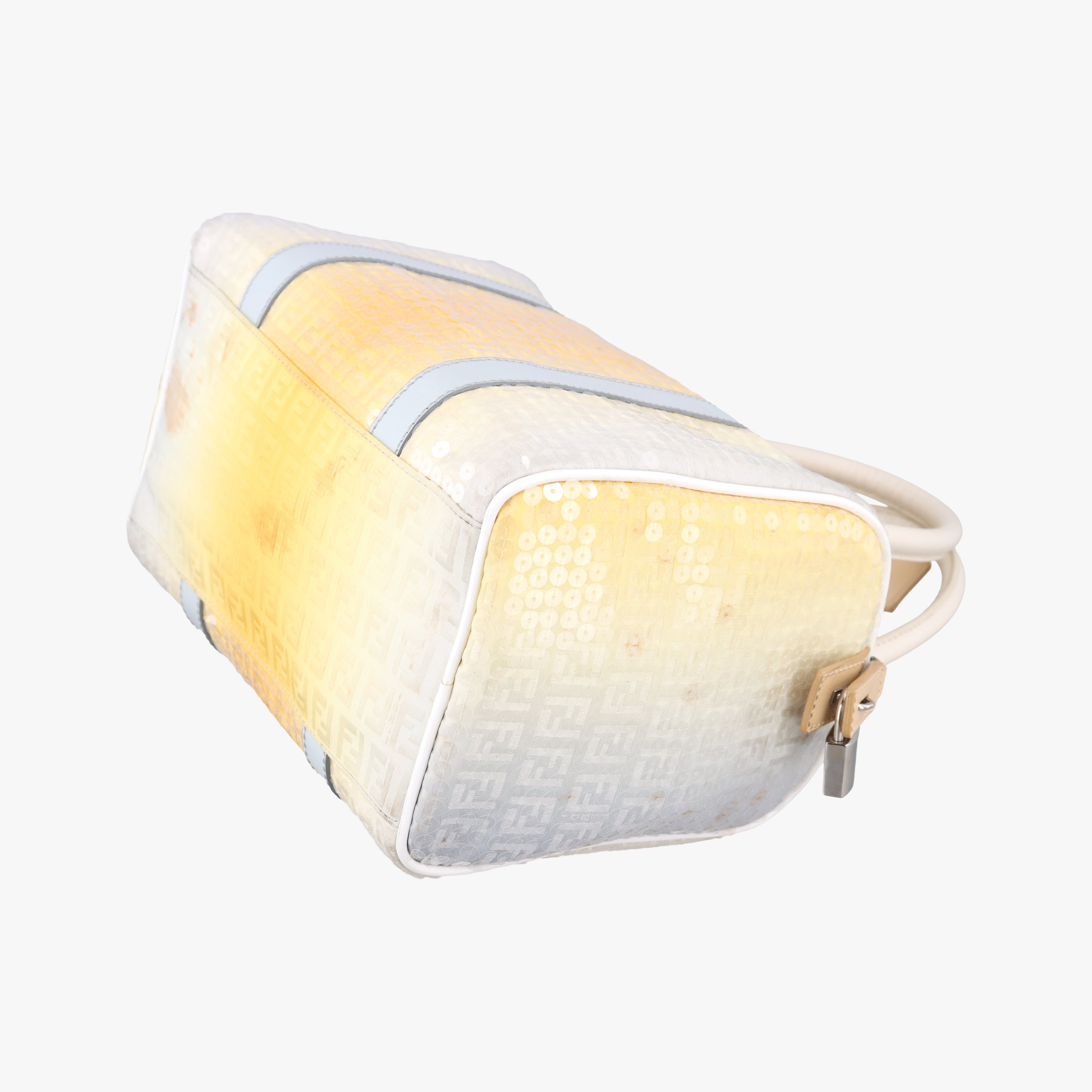 Pre-owned Fendi Sequins Yellow Gradation Multicolour sequins 8BL068 handbag | stylenewstar