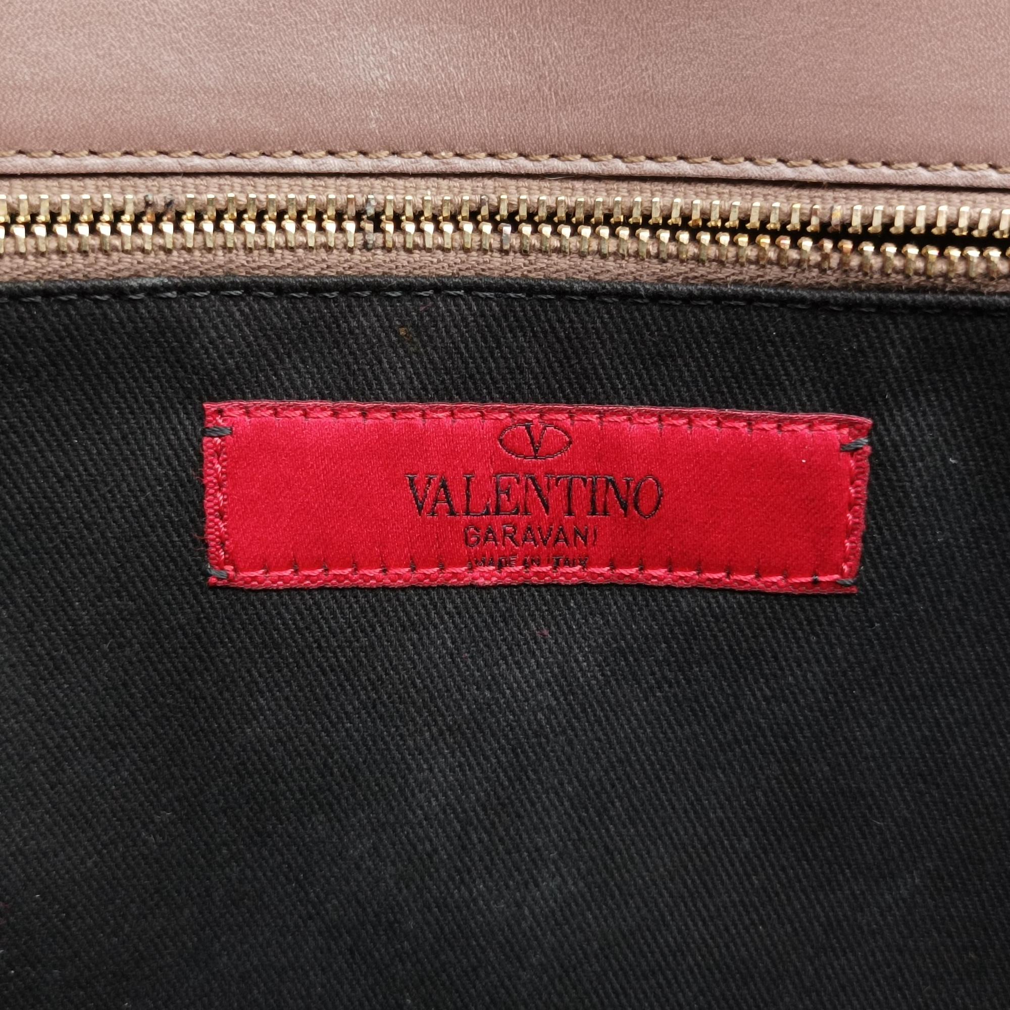 Pre-owned Valentino Animal Print Trim Flat Handle Bow Accents pink×Multicolour Ponyhair ×leather  handbag | stylenewstar