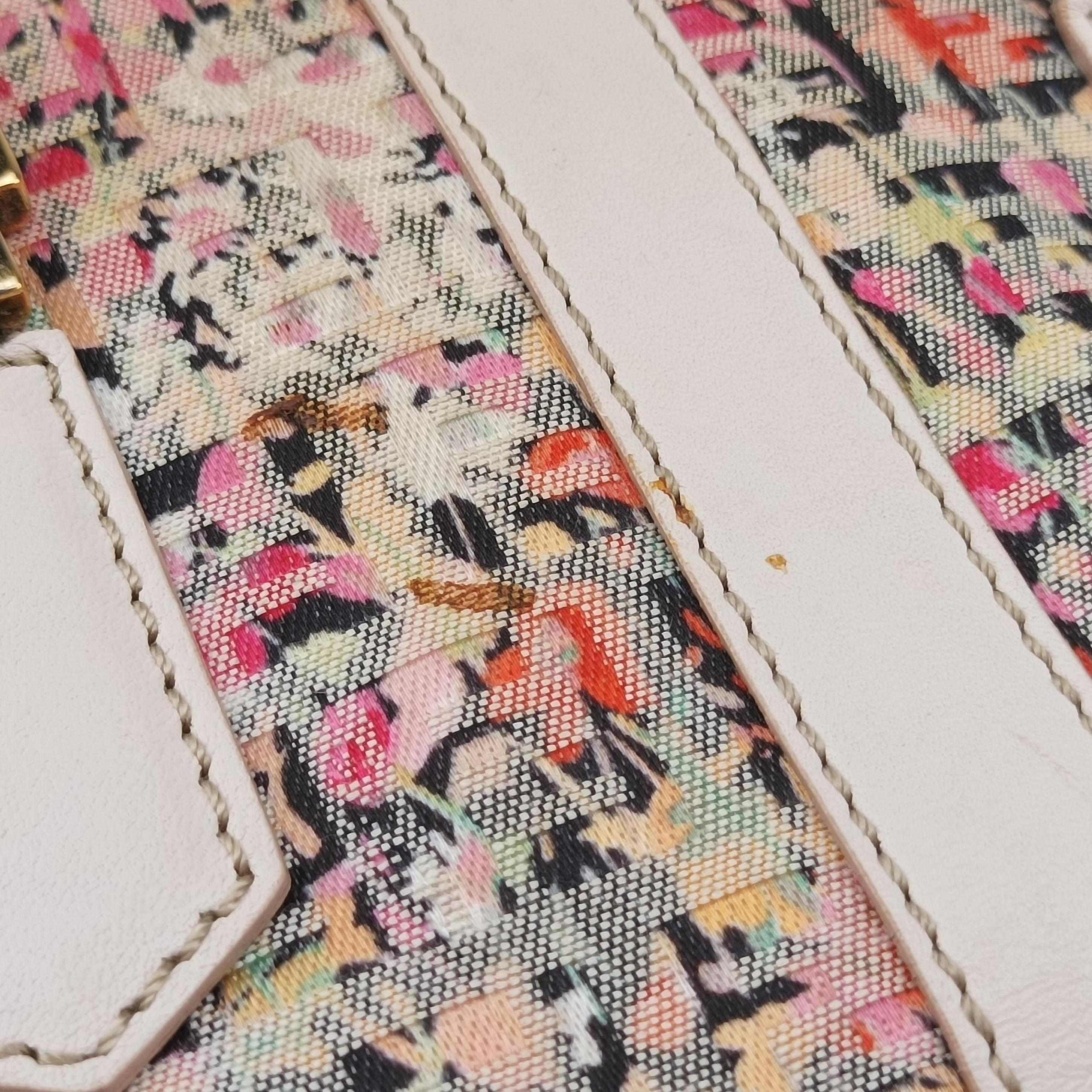 Pre-owned Fendi Zucchino pink×Multicolour fabric 8BN228 shoulderbag | stylenewstar