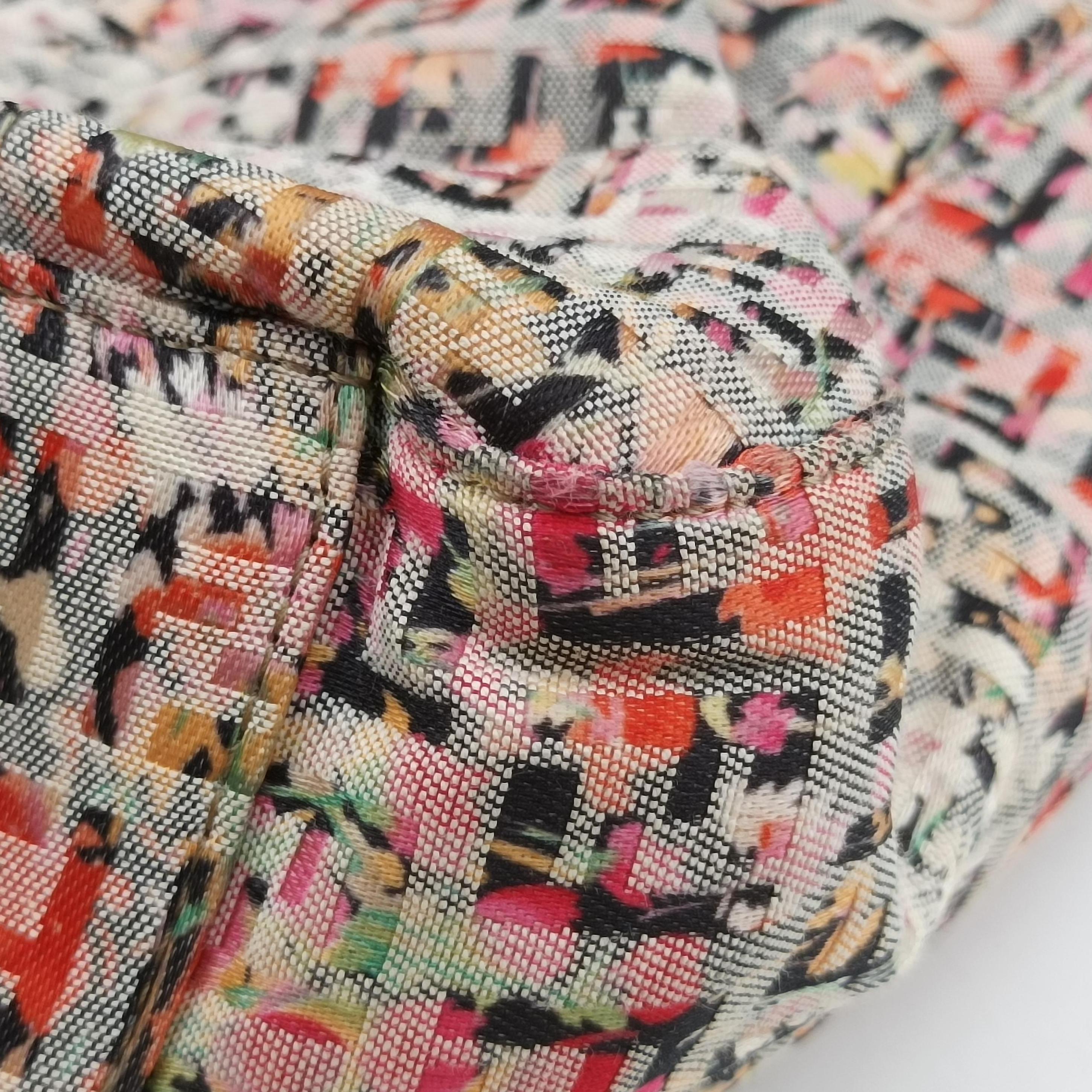 Pre-owned Fendi Zucchino pink×Multicolour fabric 8BN228 shoulderbag | stylenewstar