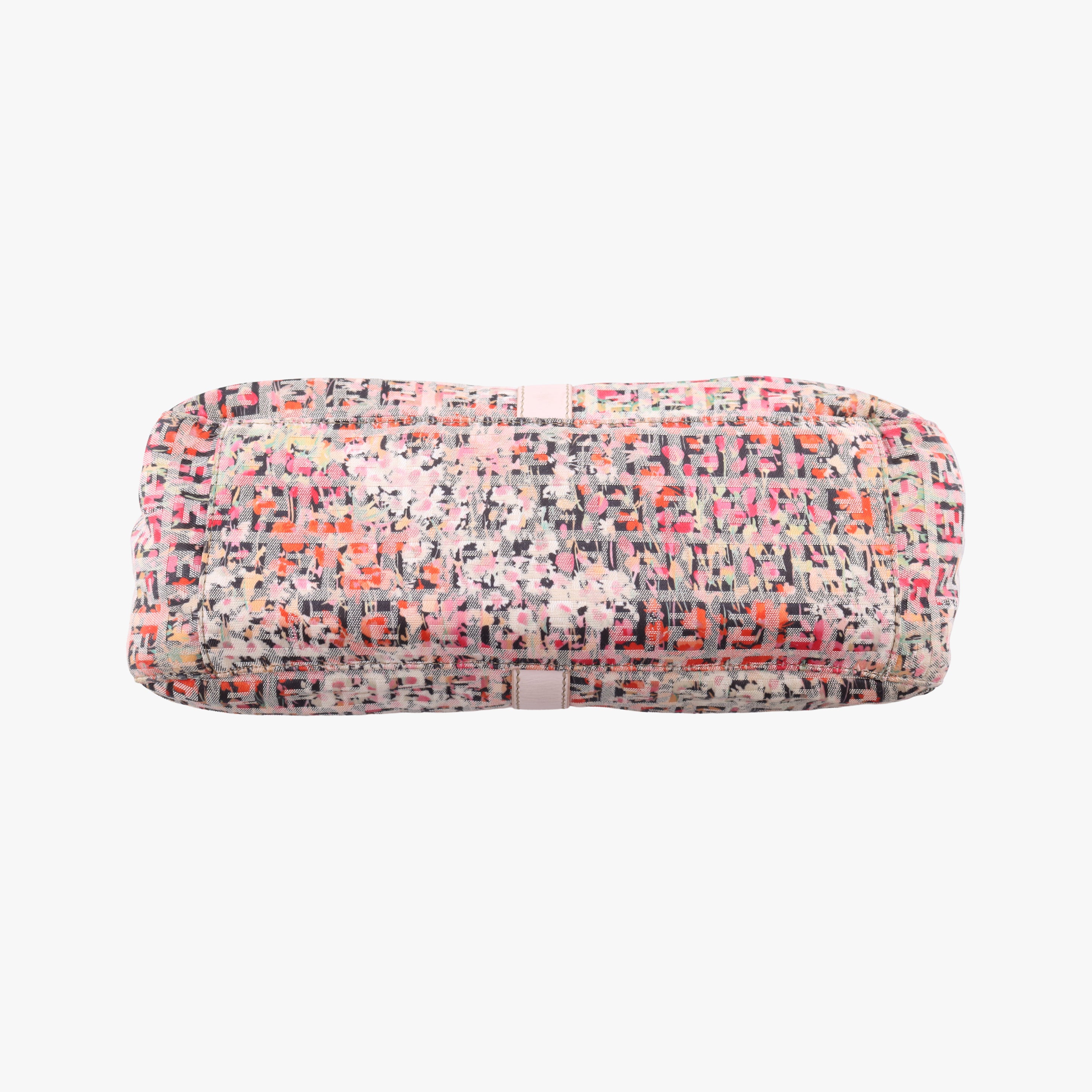 Pre-owned Fendi Zucchino pink×Multicolour fabric 8BN228 shoulderbag | stylenewstar