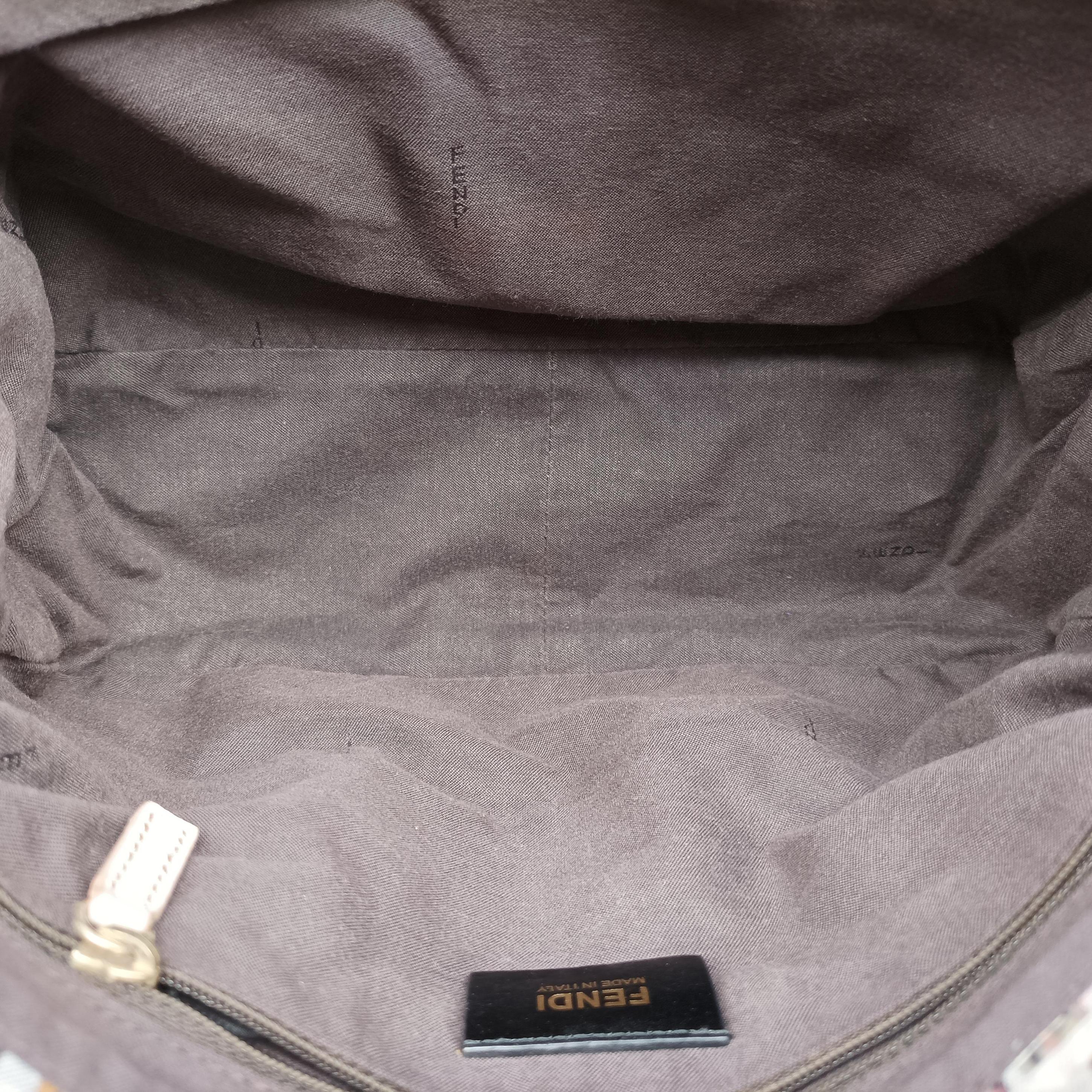Pre-owned Fendi Zucchino pink×Multicolour fabric 8BN228 shoulderbag | stylenewstar