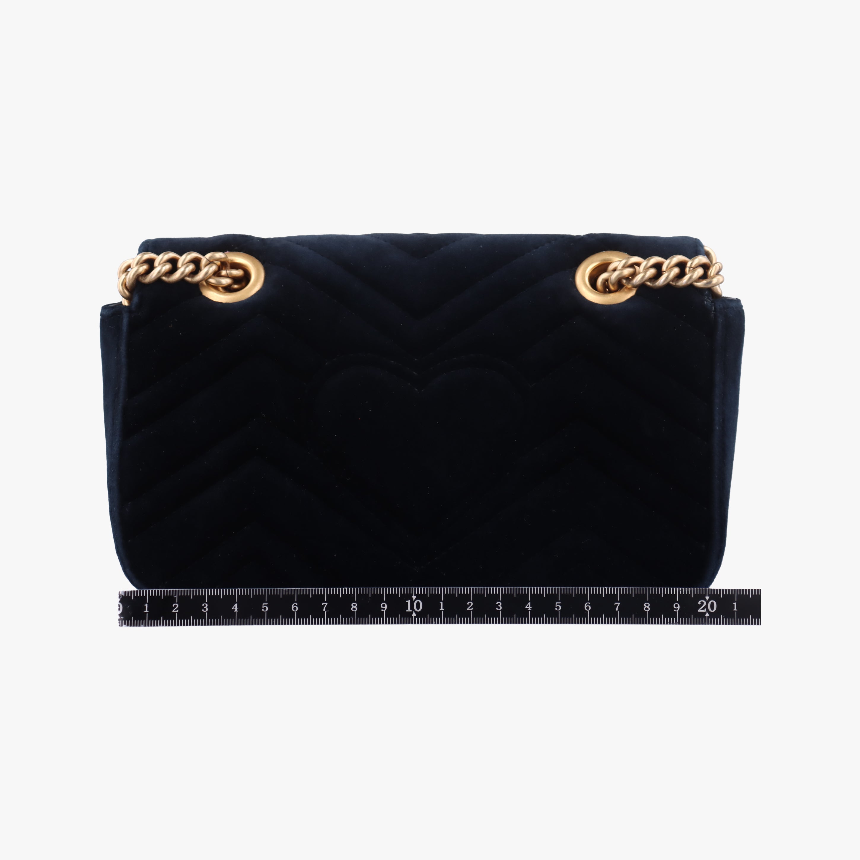 Pre-owned Gucci GG Marmont Black×Multicolour velour 446744 shoulderbag | stylenewstar