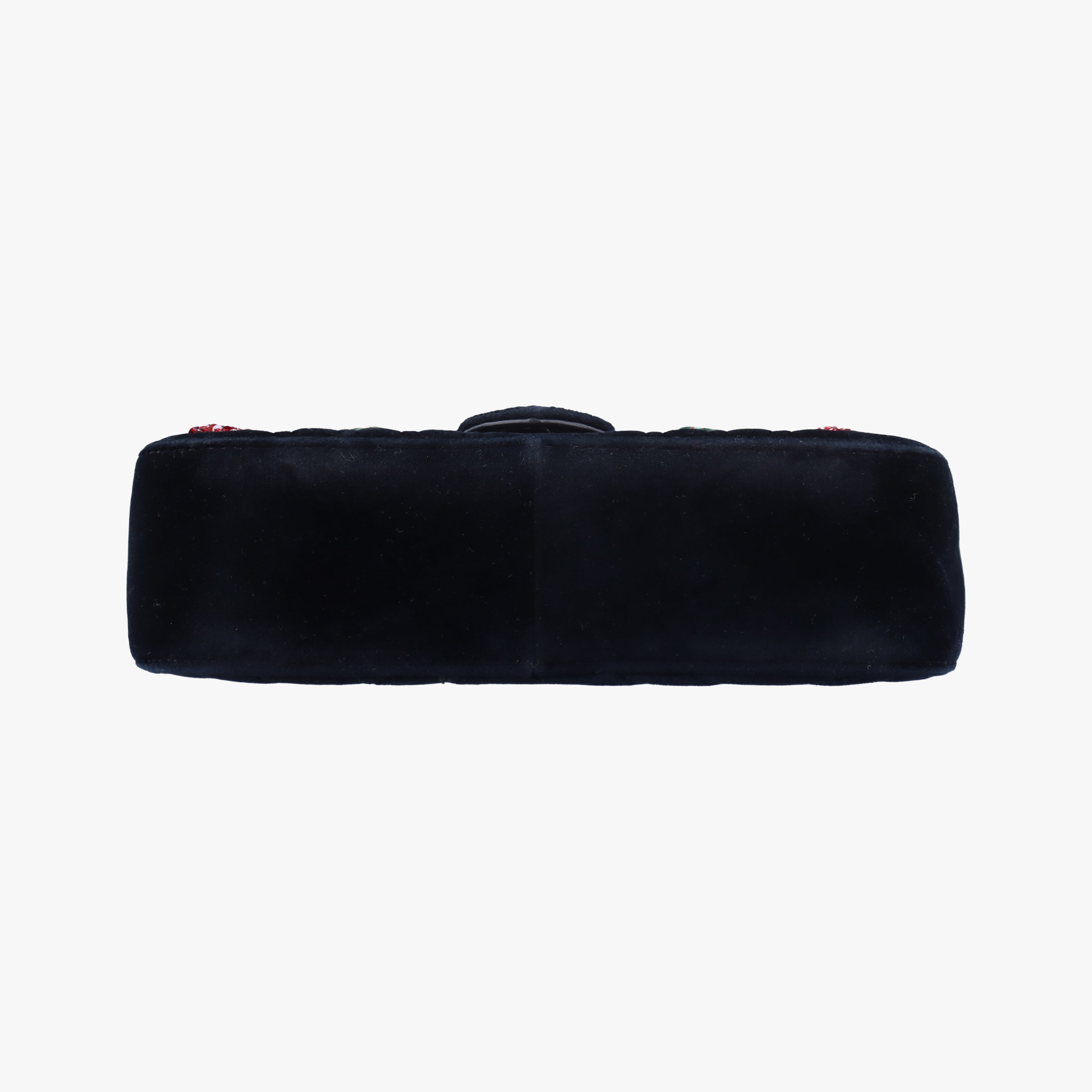Pre-owned Gucci GG Marmont Black×Multicolour velour 446744 shoulderbag | stylenewstar
