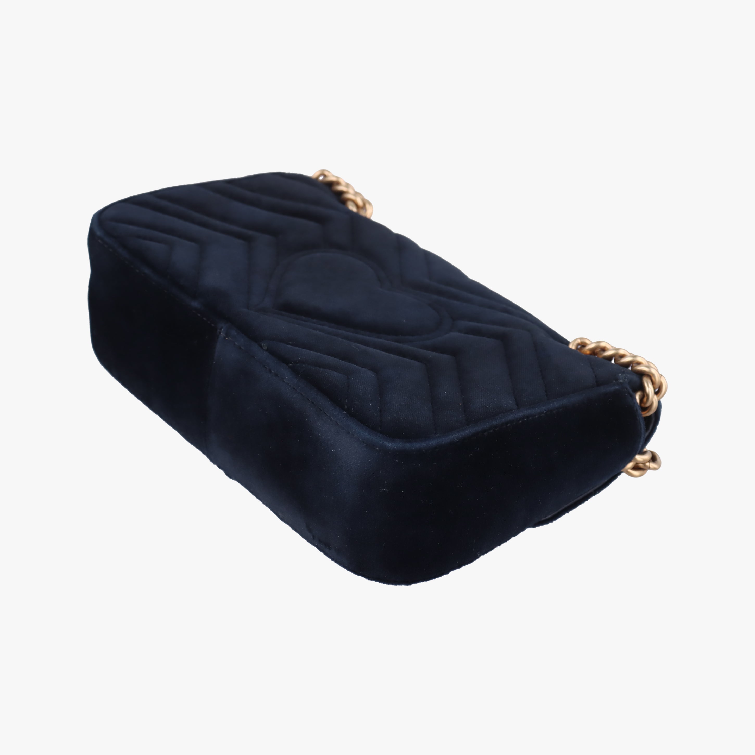 Pre-owned Gucci GG Marmont Black×Multicolour velour 446744 shoulderbag | stylenewstar