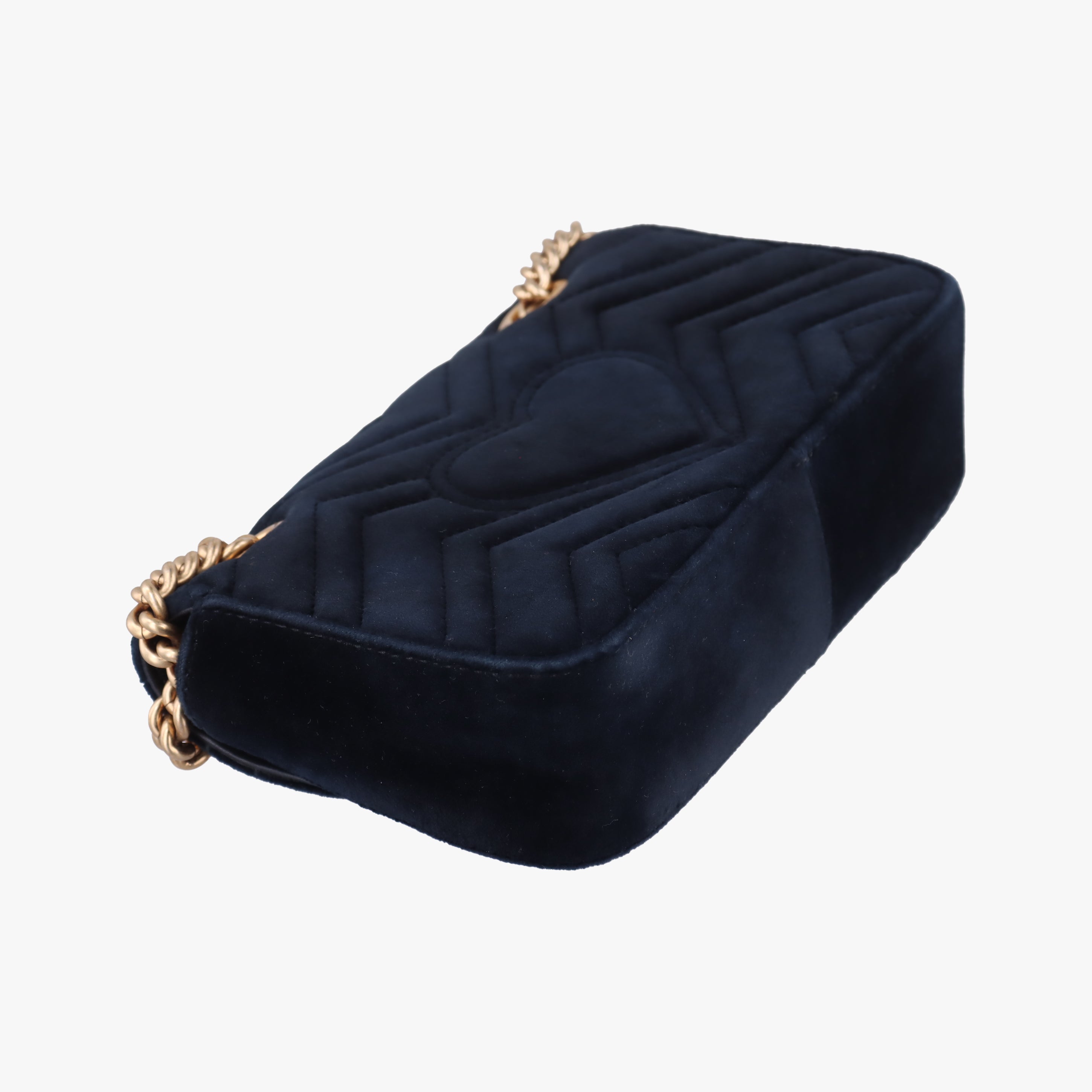 Pre-owned Gucci GG Marmont Black×Multicolour velour 446744 shoulderbag | stylenewstar