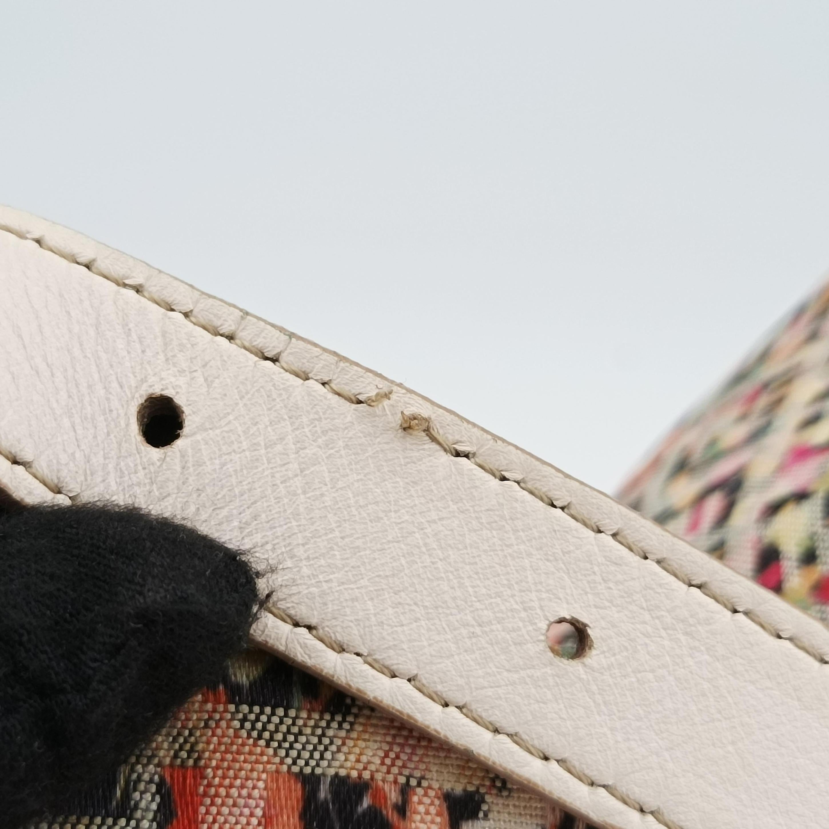 Pre-owned Fendi Mama Baguette Zucchino Pink×Multicolour fabric 8BR001 shoulderbag | stylenewstar