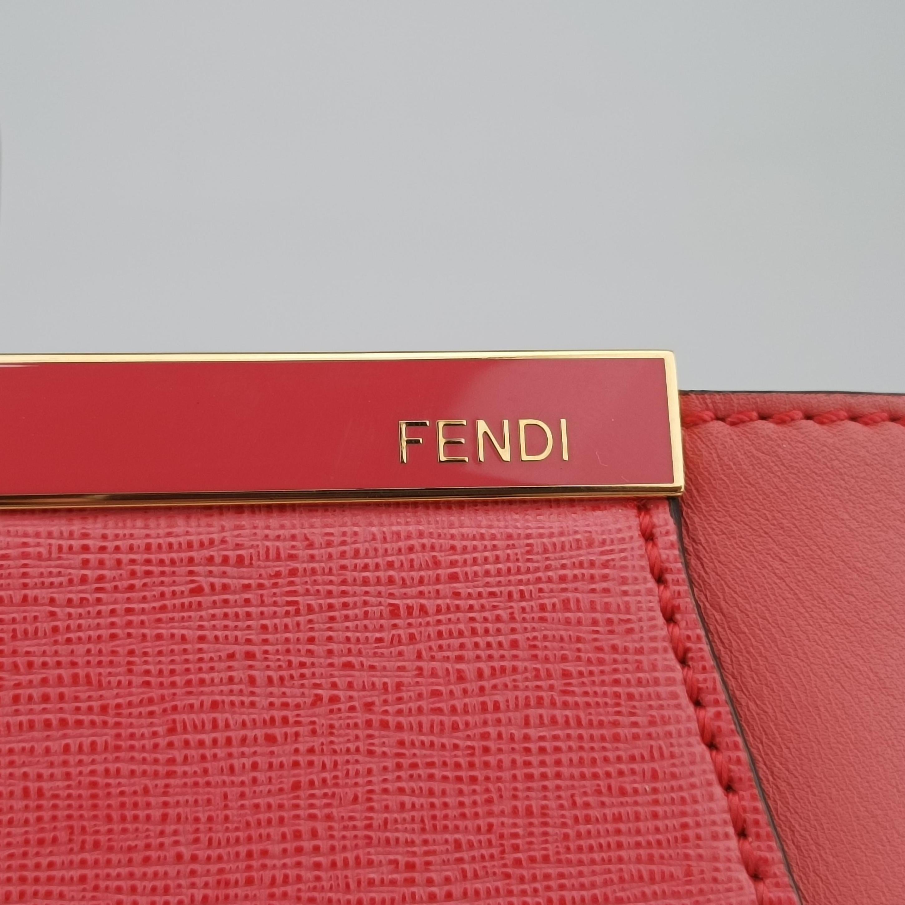 Pre-owned Fendi 2 JOURS pink Leather 8BH250 shoulderbag | stylenewstar