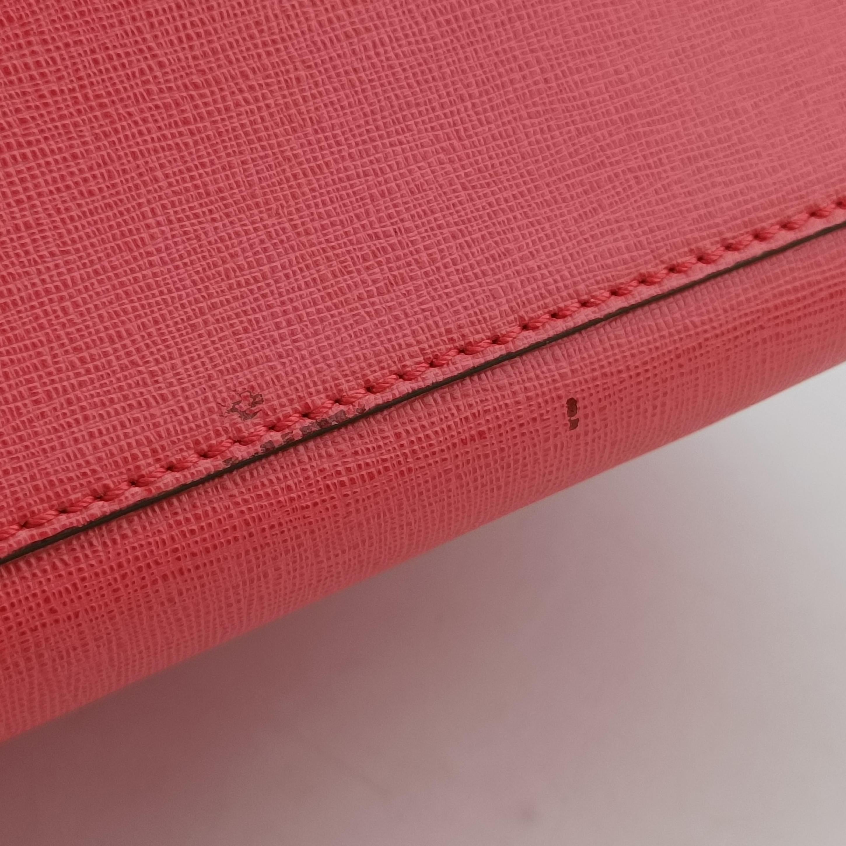 Pre-owned Fendi 2 JOURS pink Leather 8BH250 shoulderbag | stylenewstar