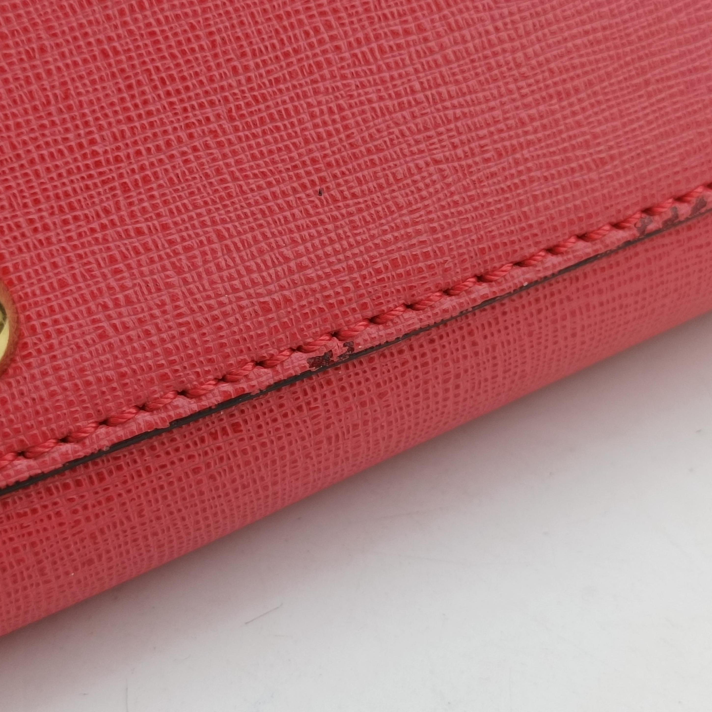 Pre-owned Fendi 2 JOURS pink Leather 8BH250 shoulderbag | stylenewstar