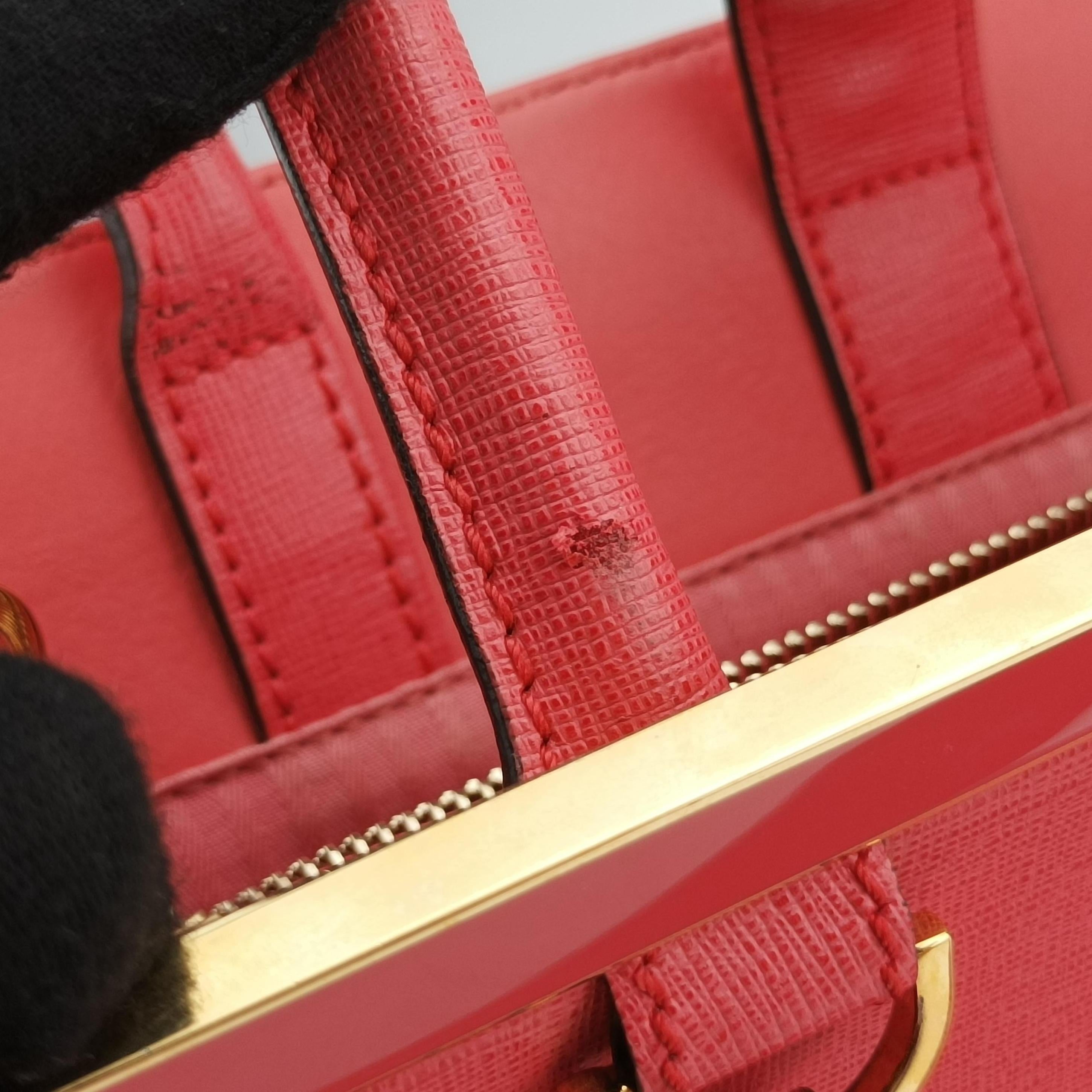 Pre-owned Fendi 2 JOURS pink Leather 8BH250 shoulderbag | stylenewstar