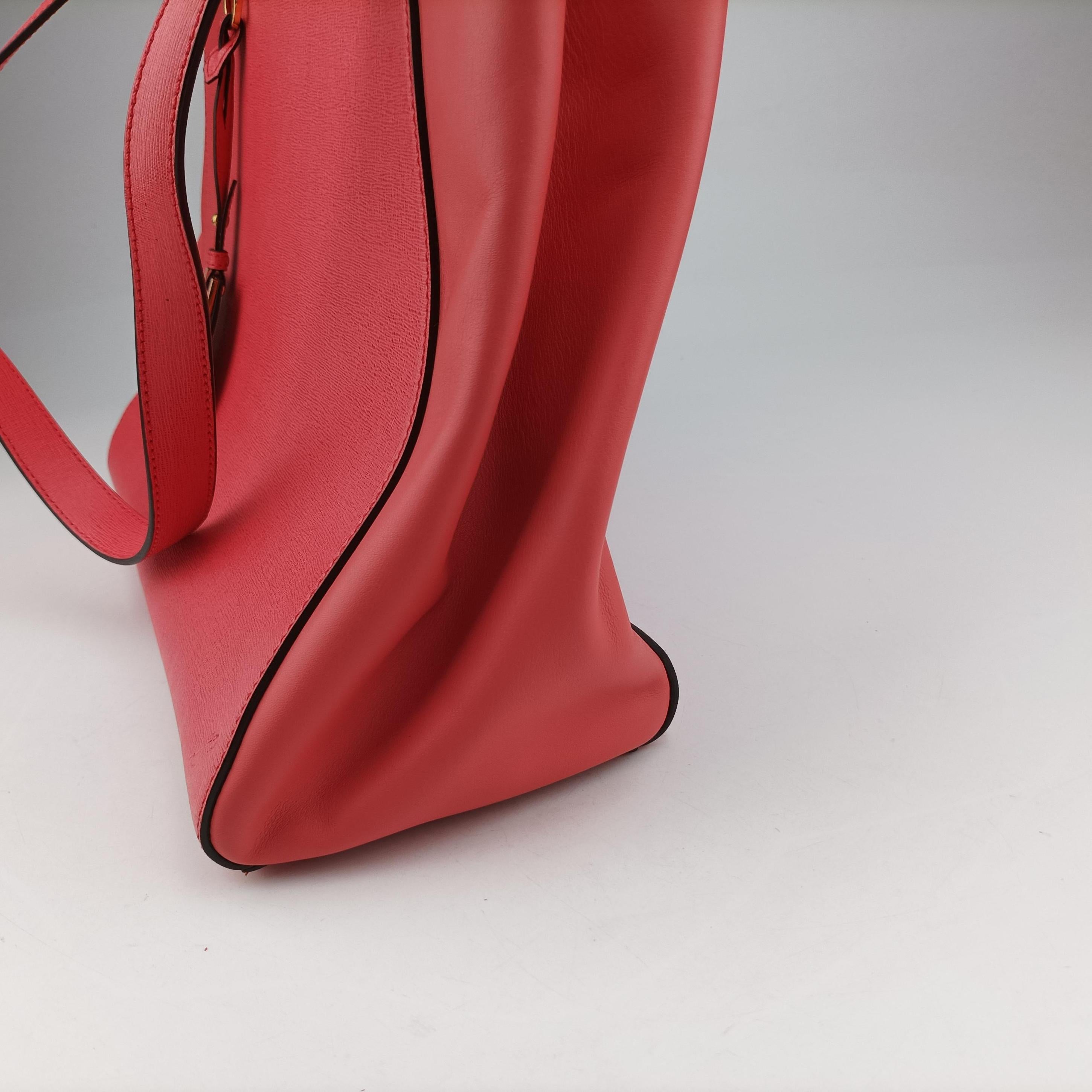 Pre-owned Fendi 2 JOURS pink Leather 8BH250 shoulderbag | stylenewstar