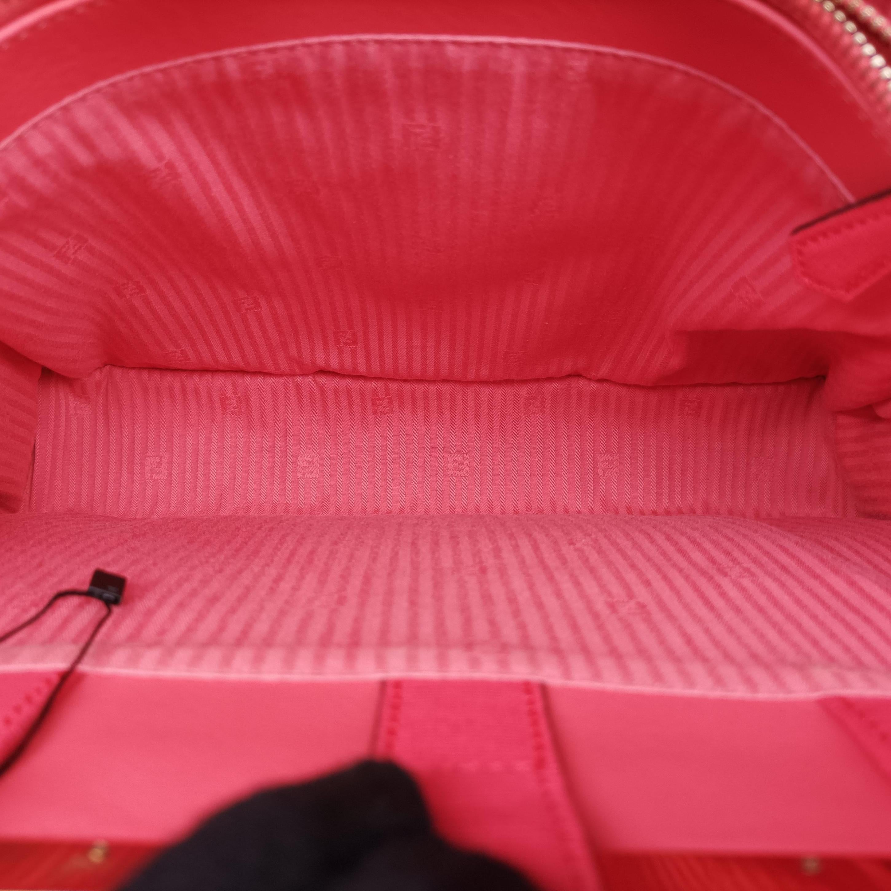 Pre-owned Fendi 2 JOURS pink Leather 8BH250 shoulderbag | stylenewstar