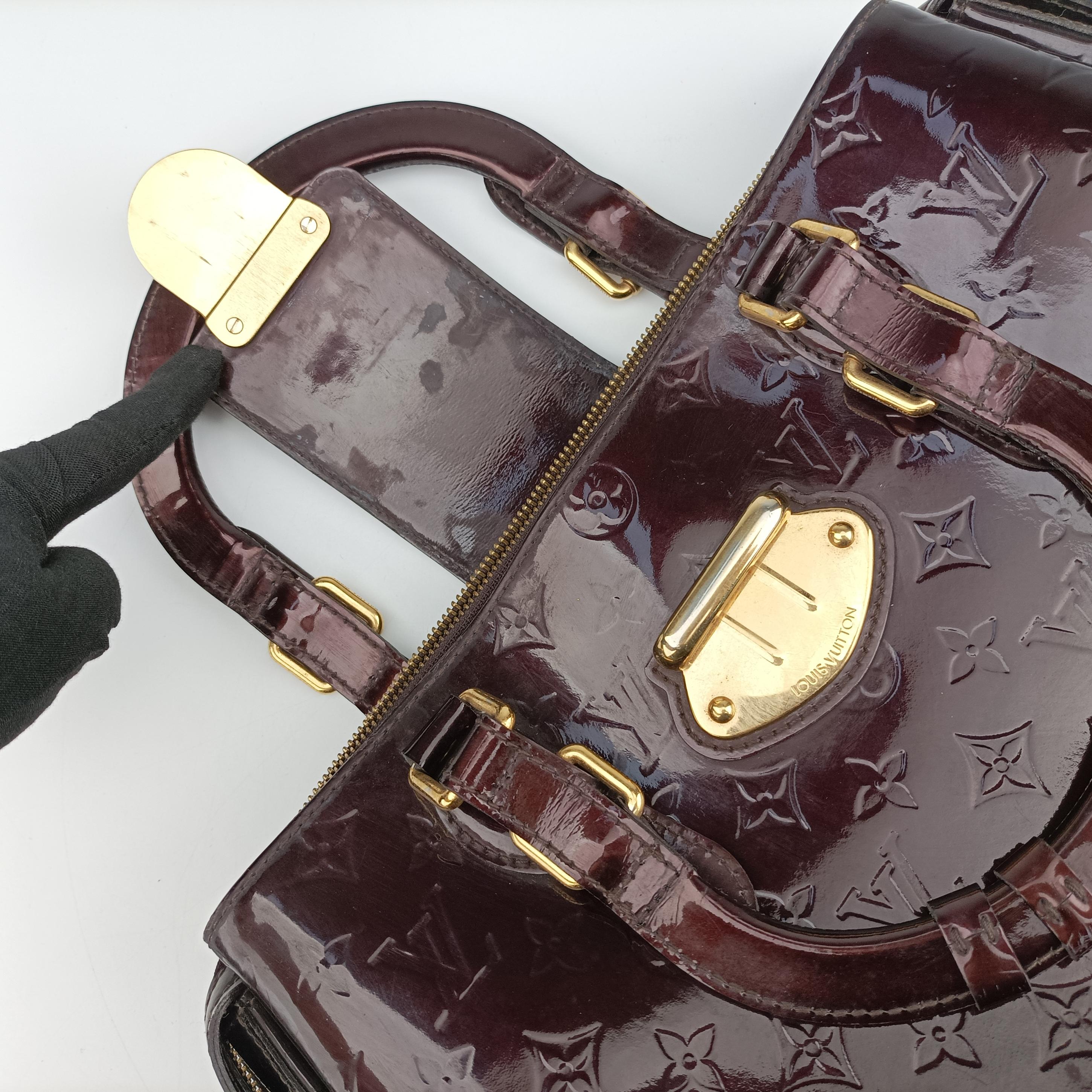 Pre-owned Louis Vuitton MELROSE AVENUE AMARANTE Vernis M93757 handbag | stylenewstar