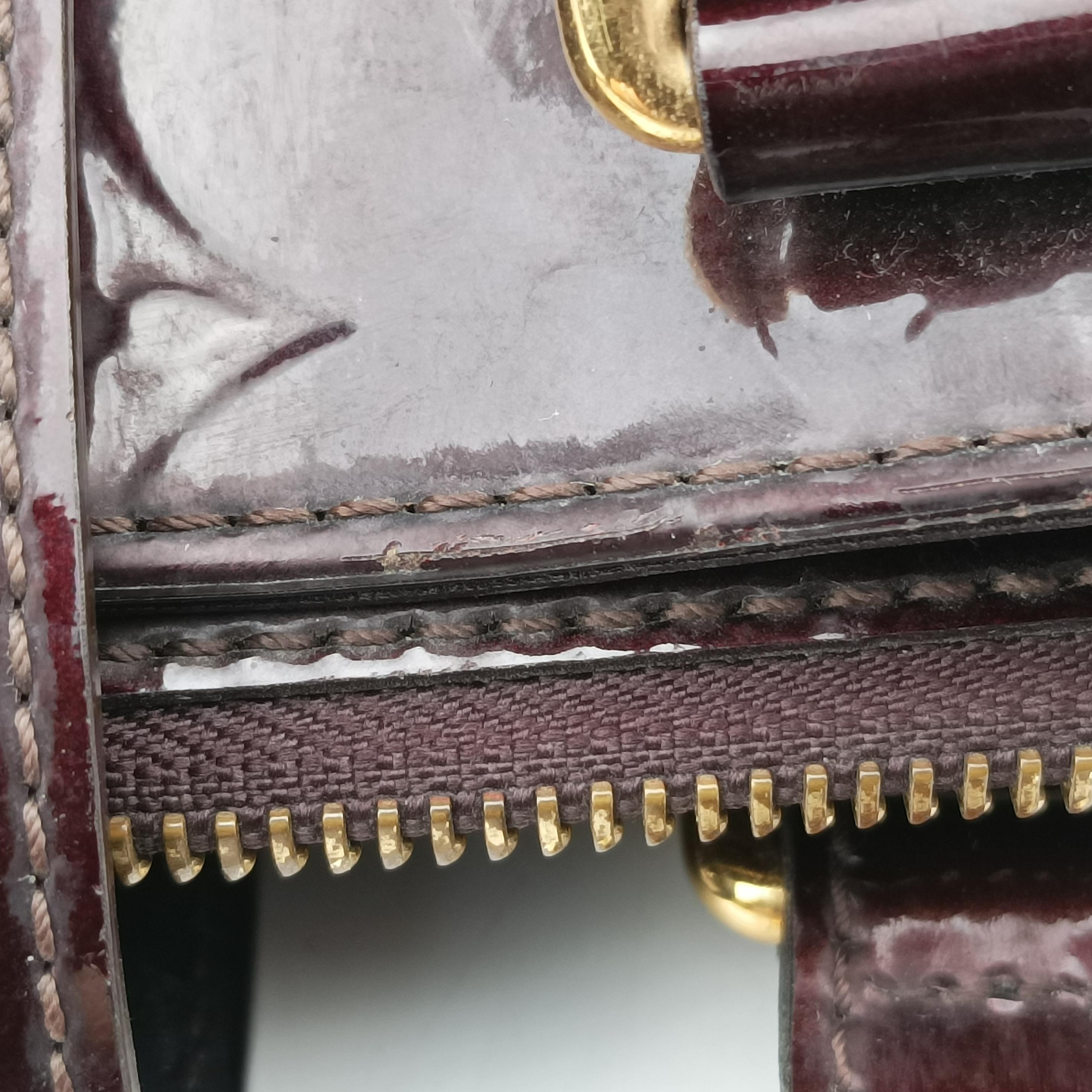 Pre-owned Louis Vuitton MELROSE AVENUE AMARANTE Vernis M93757 handbag | stylenewstar