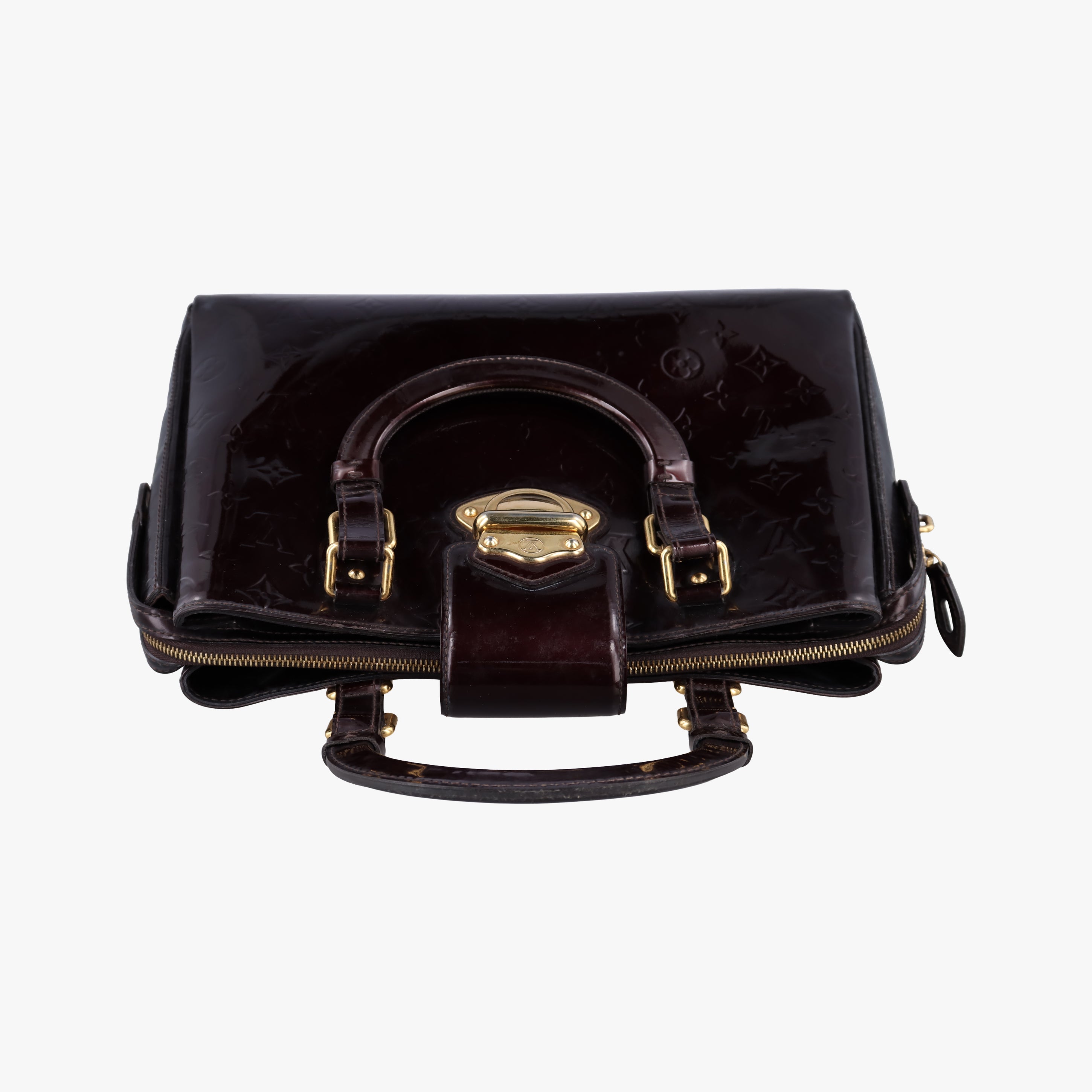 Pre-owned Louis Vuitton MELROSE AVENUE AMARANTE Vernis M93757 handbag | stylenewstar