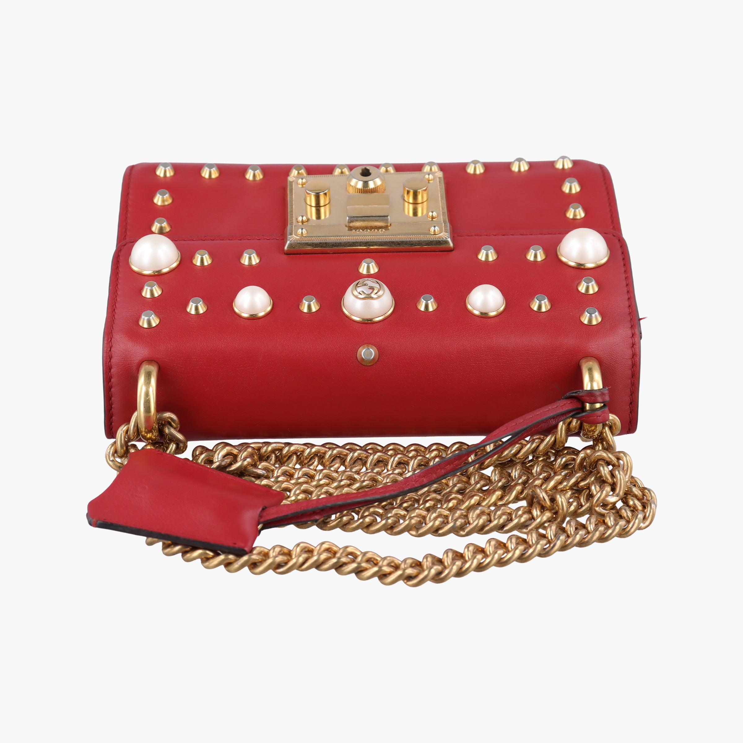 Pre-owned Gucci Padlock Red Leather 432182 shoulderbag | stylenewstar