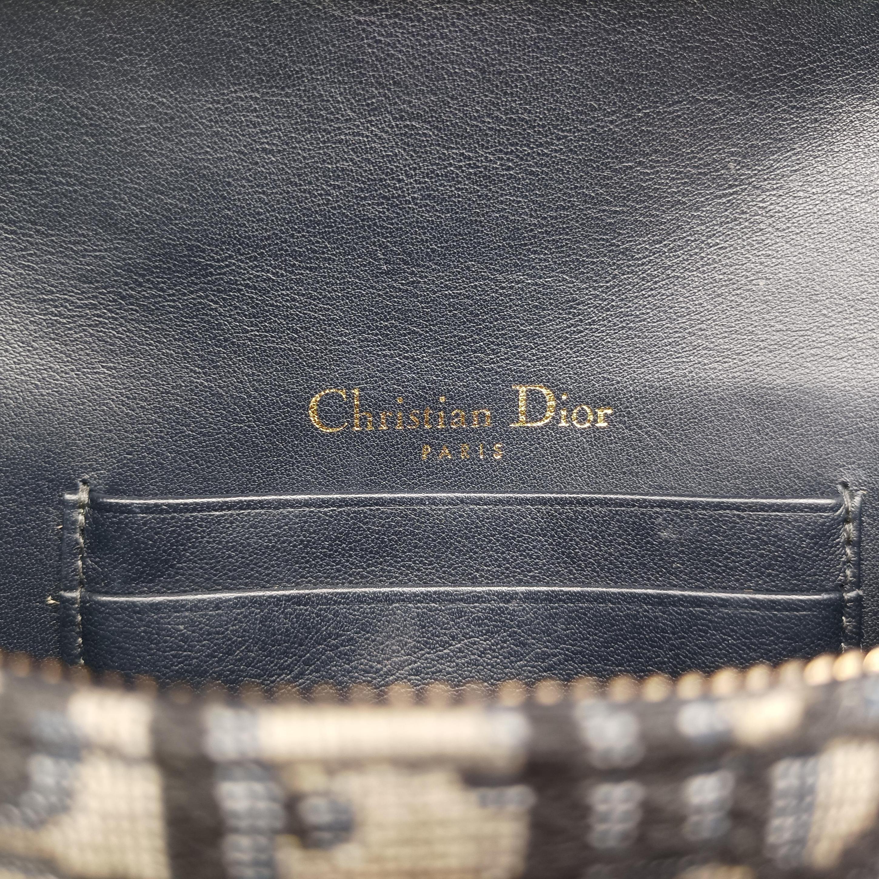 Vintage Christian Dior Saddle Navy×Gray jacquard  bum bag/waist bag | stylenewstar