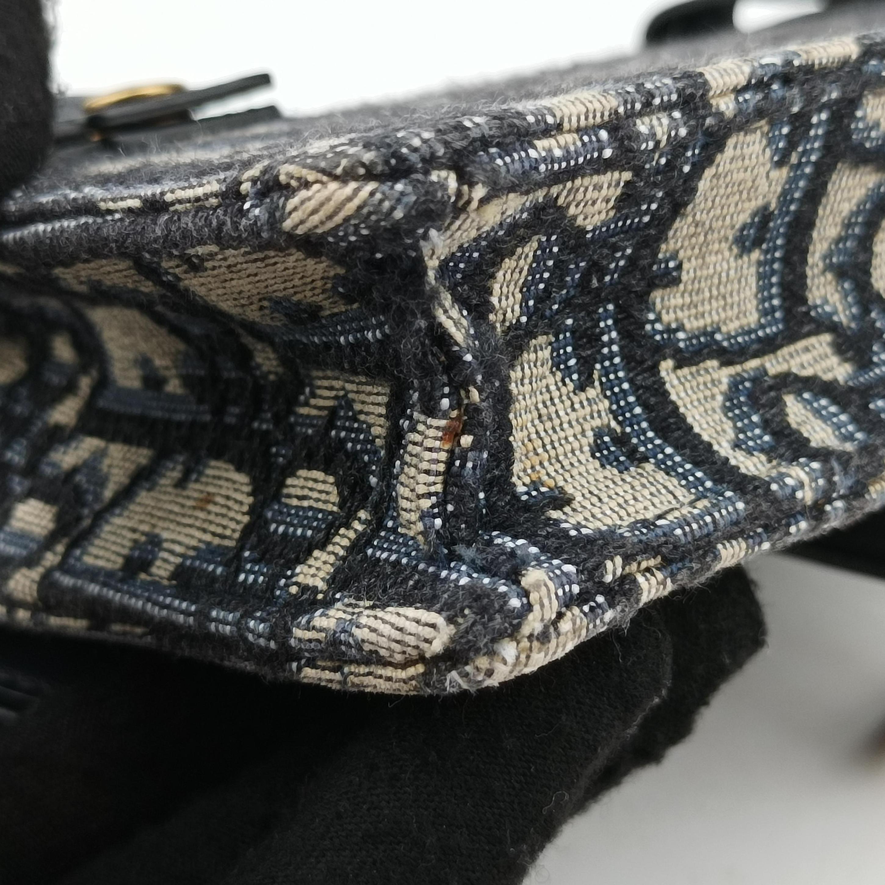 Vintage Christian Dior Saddle Navy×Gray jacquard  bum bag/waist bag | stylenewstar