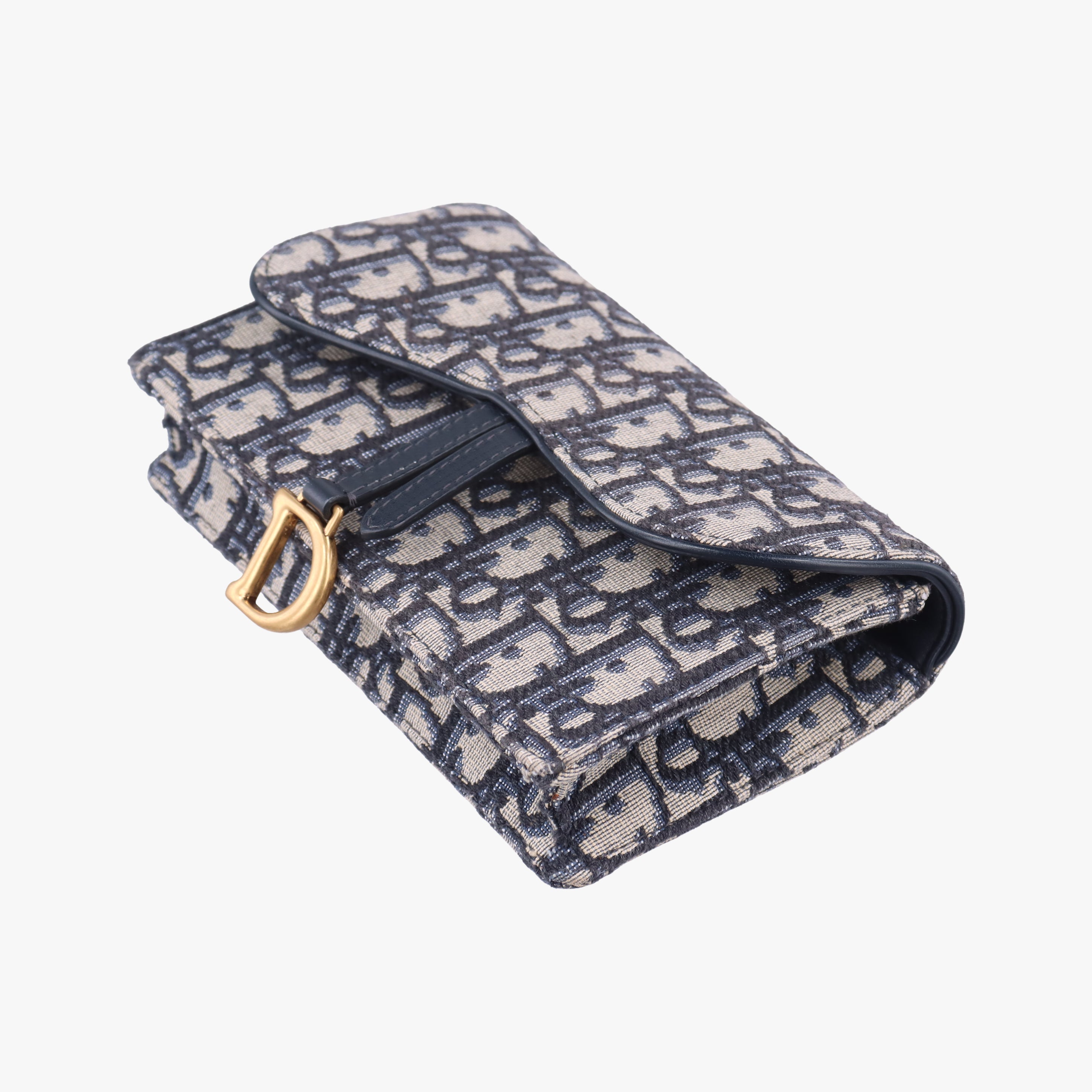 Vintage Christian Dior Saddle Navy×Gray jacquard  bum bag/waist bag | stylenewstar