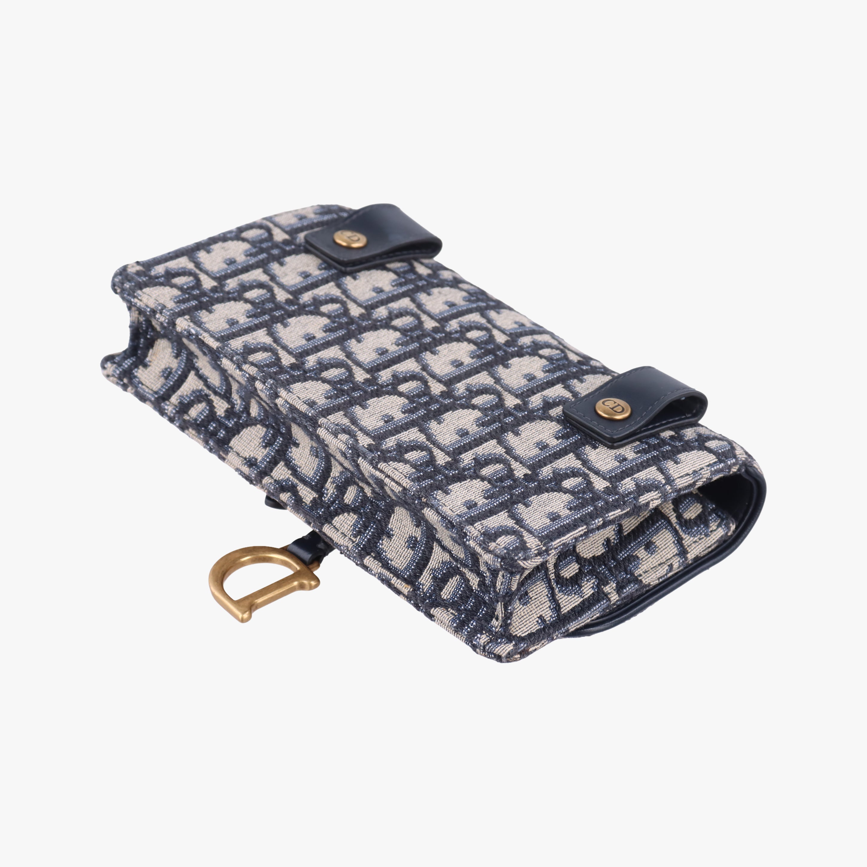 Vintage Christian Dior Saddle Navy×Gray jacquard  bum bag/waist bag | stylenewstar