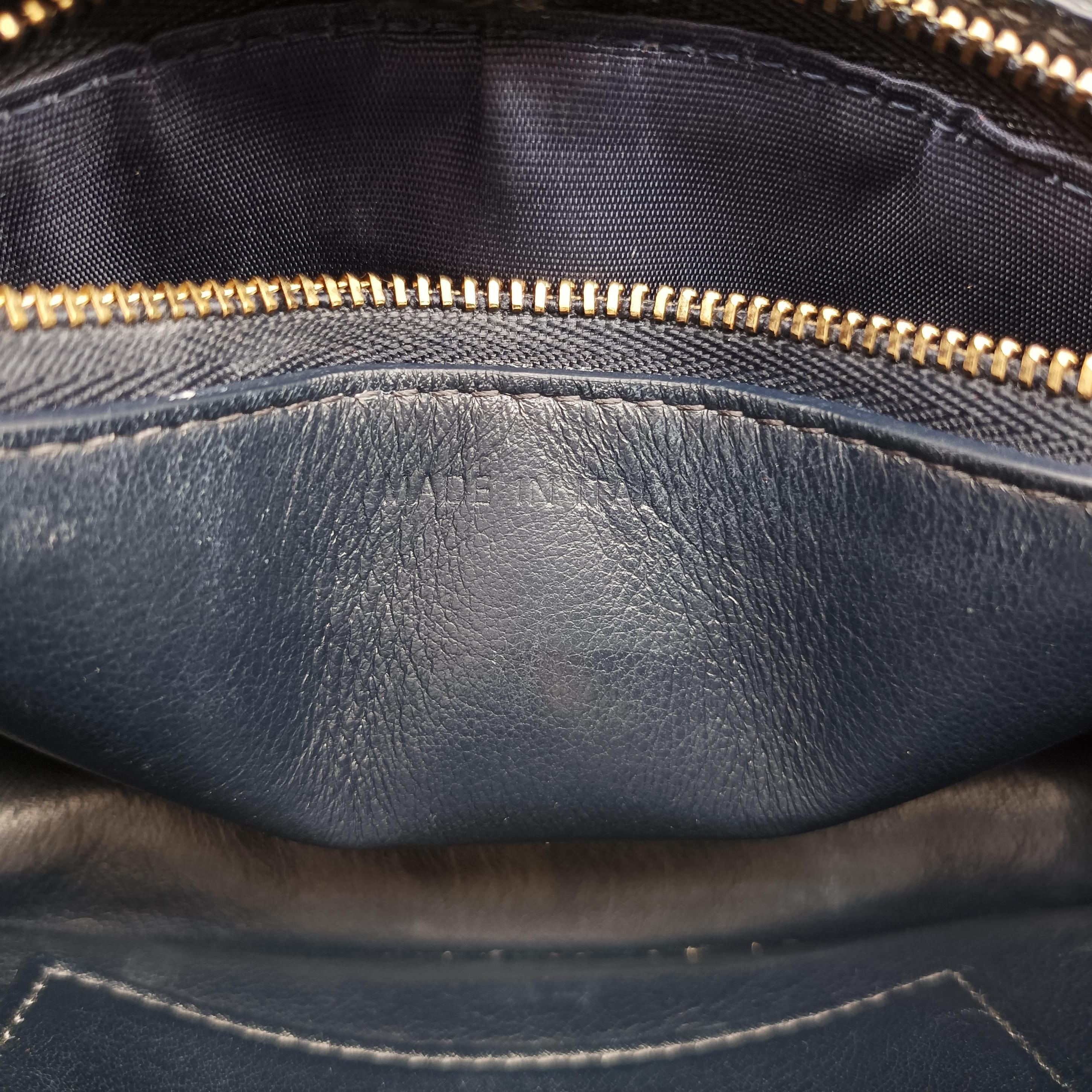 Pre-owned Christian Dior Saddle Navy×Gray jacquard  bum bag/waist bag | stylenewstar