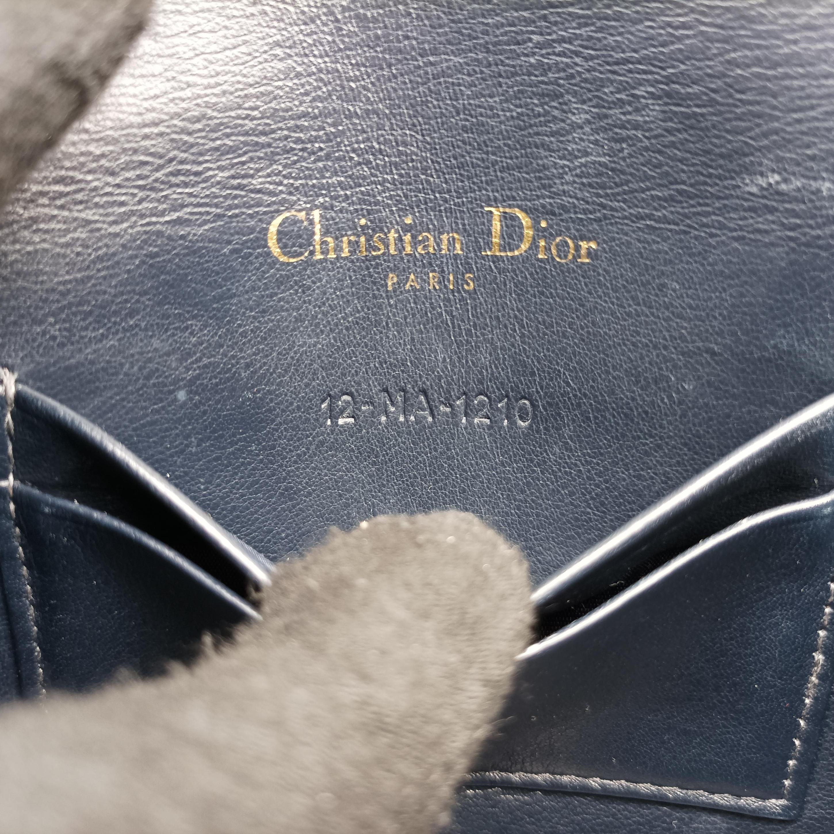 Pre-owned Christian Dior Saddle Navy×Gray jacquard  bum bag/waist bag | stylenewstar