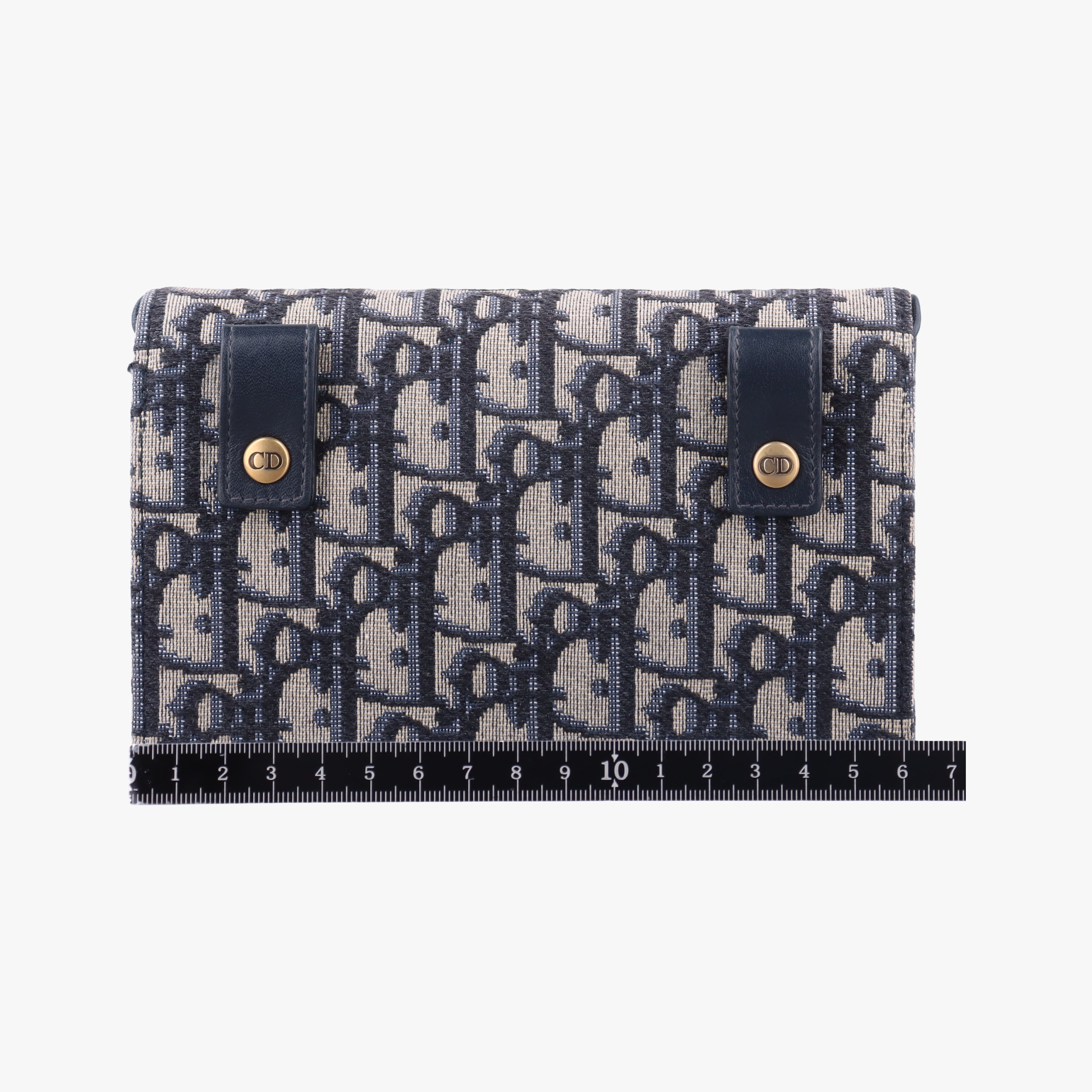 Pre-owned Christian Dior Saddle Navy×Gray jacquard  bum bag/waist bag | stylenewstar