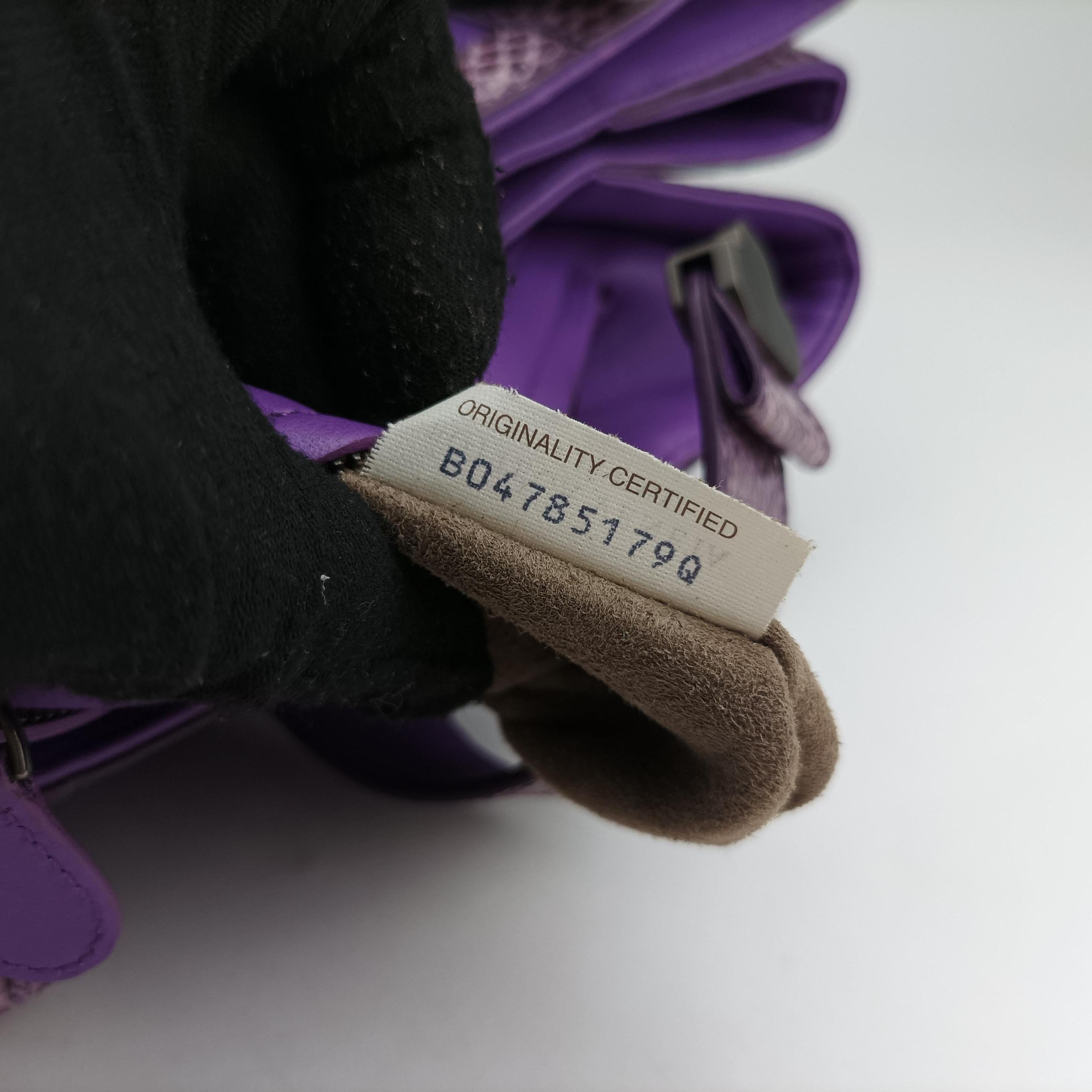 Pre-owned Bottega Veneta Intrecciato Purple lambskin×snakeskin  handbag | stylenewstar