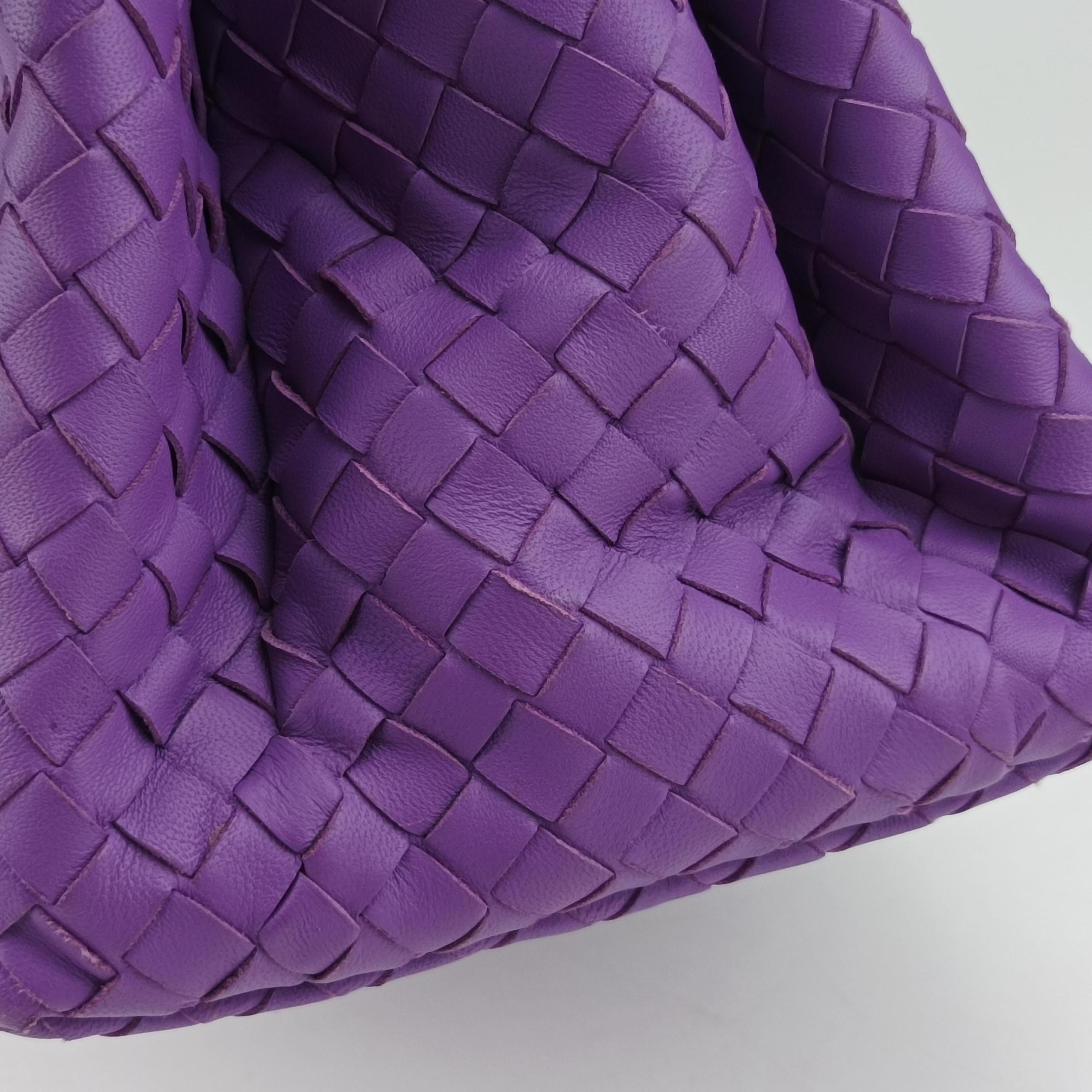 Pre-owned Bottega Veneta Intrecciato Purple lambskin×snakeskin  handbag | stylenewstar