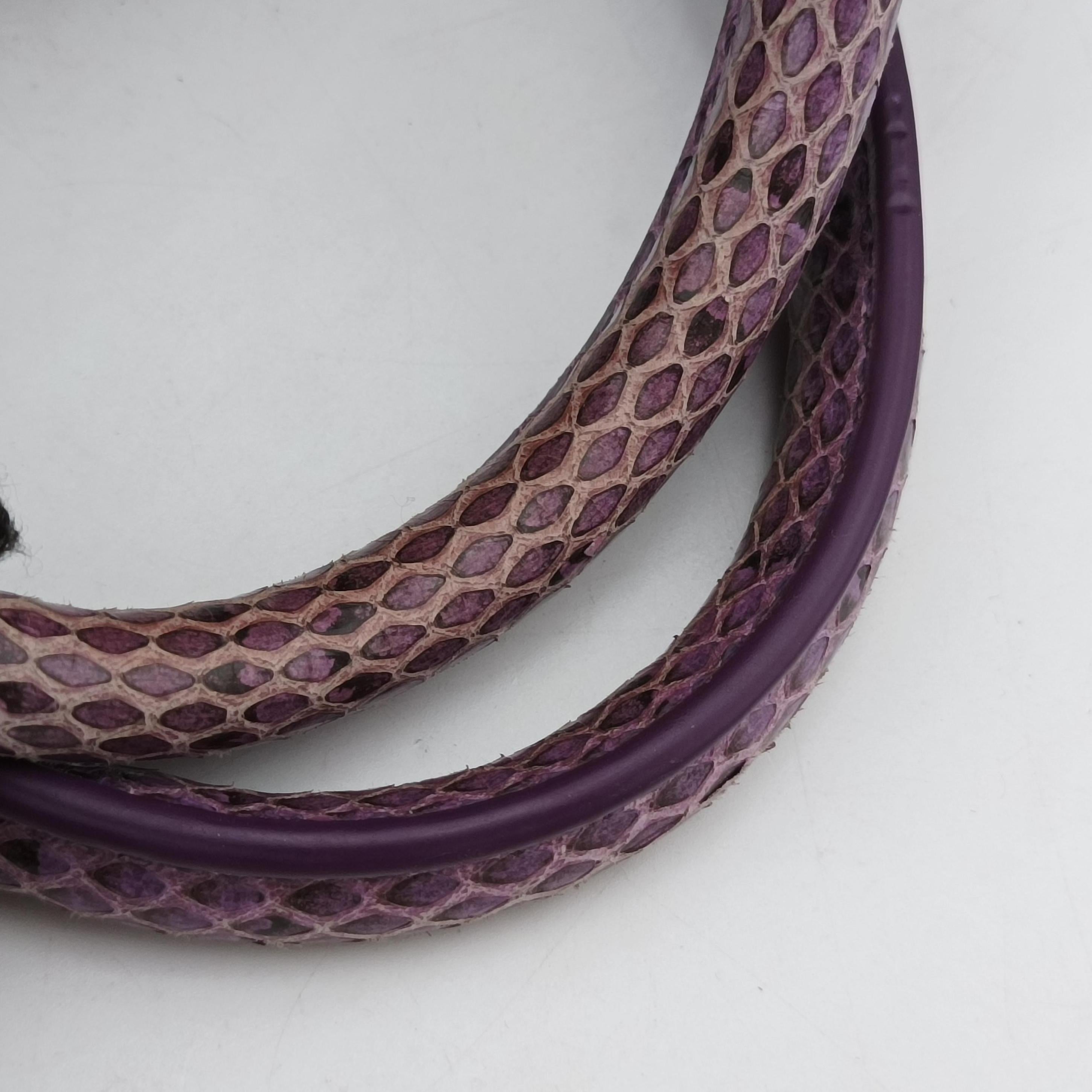Pre-owned Bottega Veneta Intrecciato Purple lambskin×snakeskin  handbag | stylenewstar