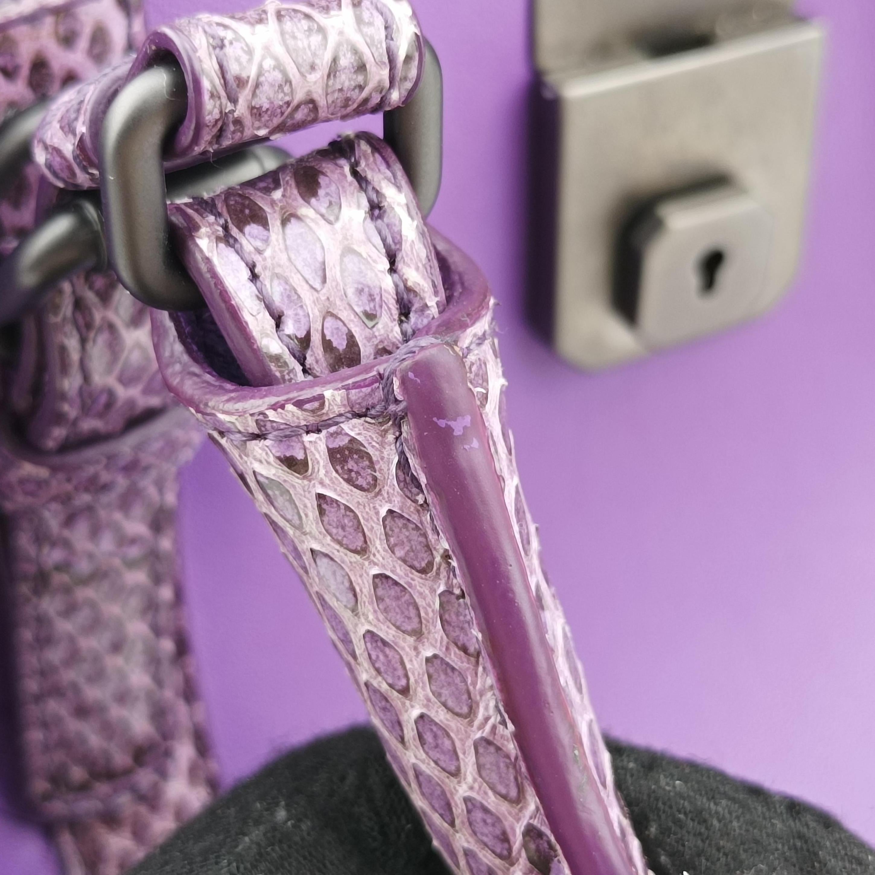 Pre-owned Bottega Veneta Intrecciato Purple lambskin×snakeskin  handbag | stylenewstar