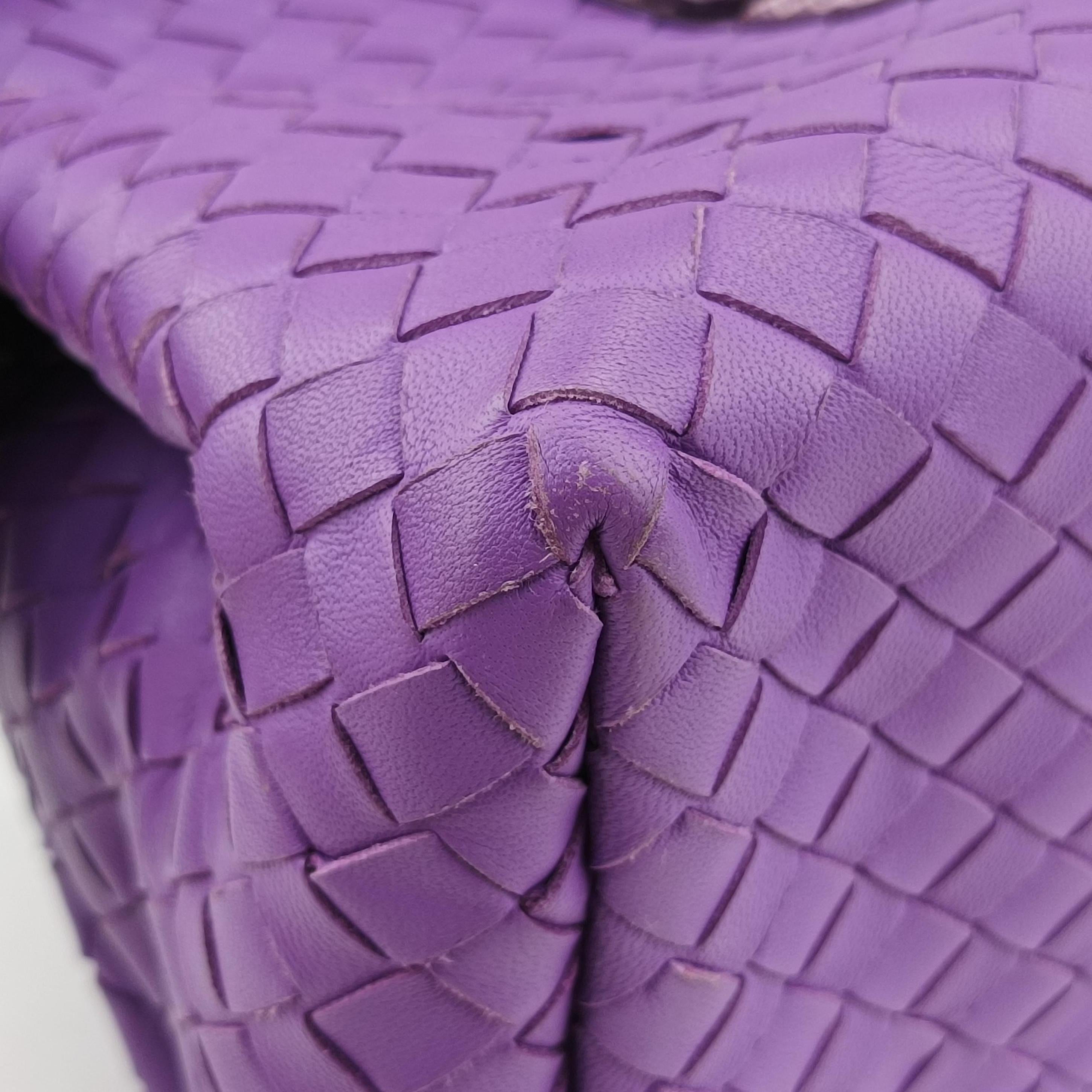 Pre-owned Bottega Veneta Intrecciato Purple lambskin×snakeskin  handbag | stylenewstar
