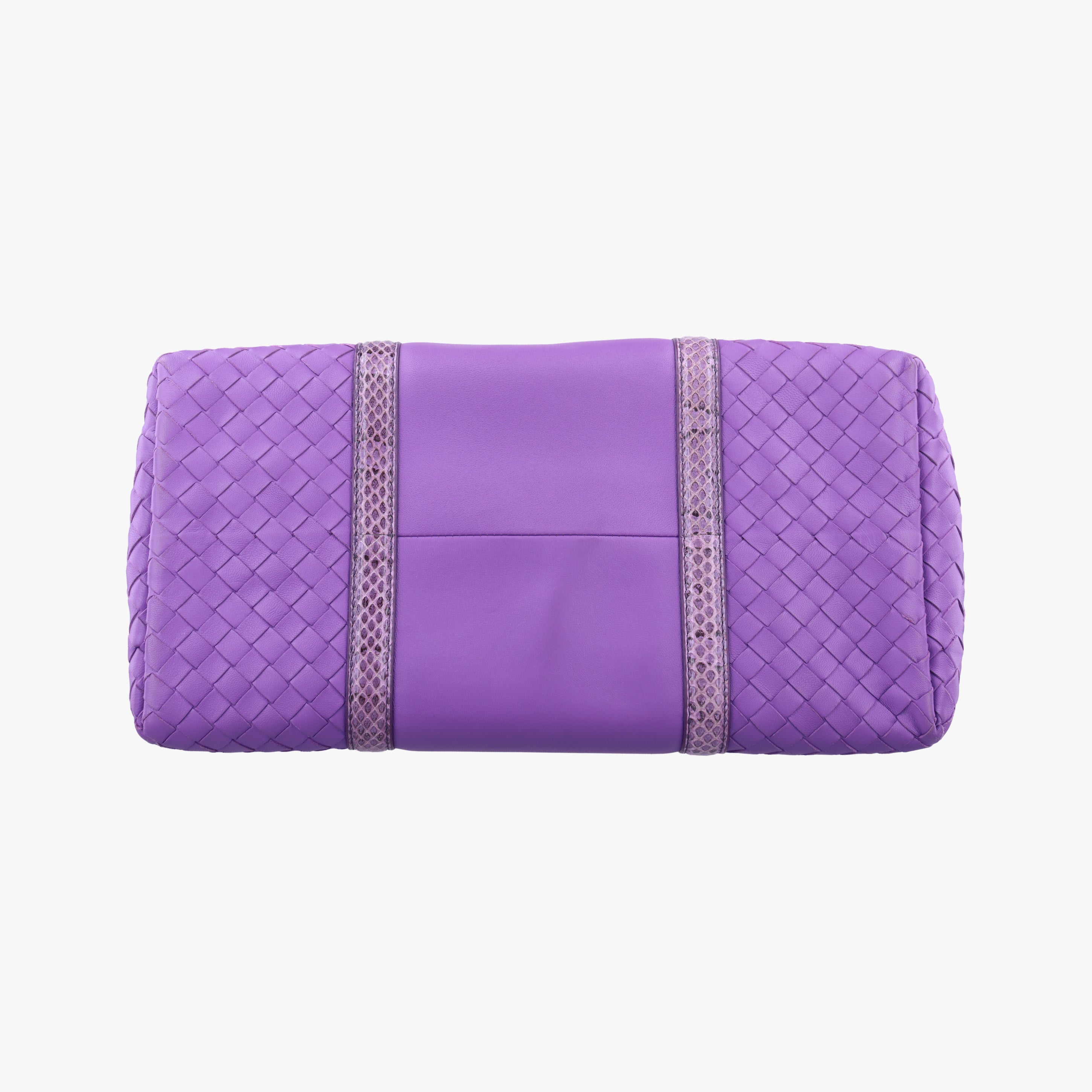 Pre-owned Bottega Veneta Intrecciato Purple lambskin×snakeskin  handbag | stylenewstar