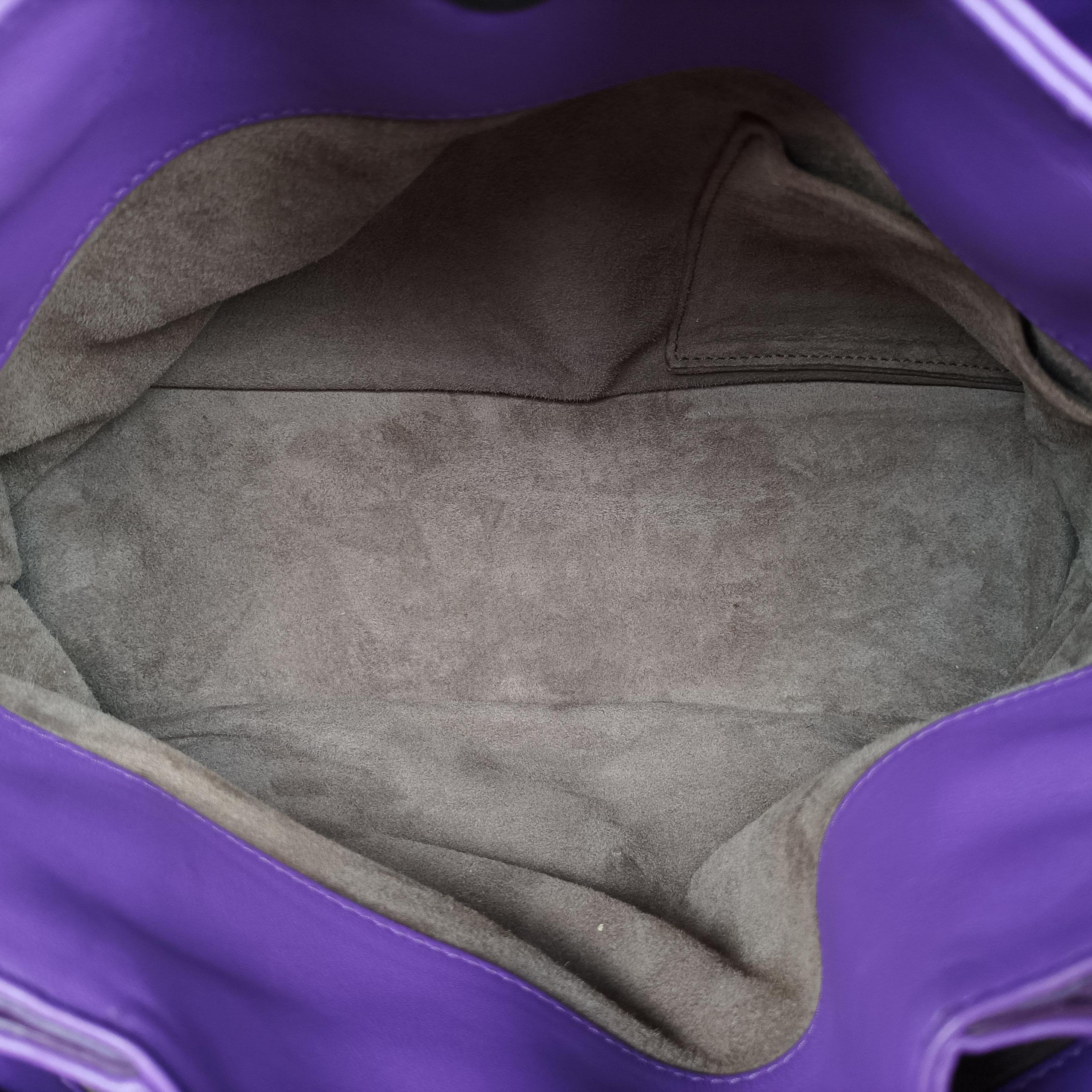 Pre-owned Bottega Veneta Intrecciato Purple lambskin×snakeskin  handbag | stylenewstar
