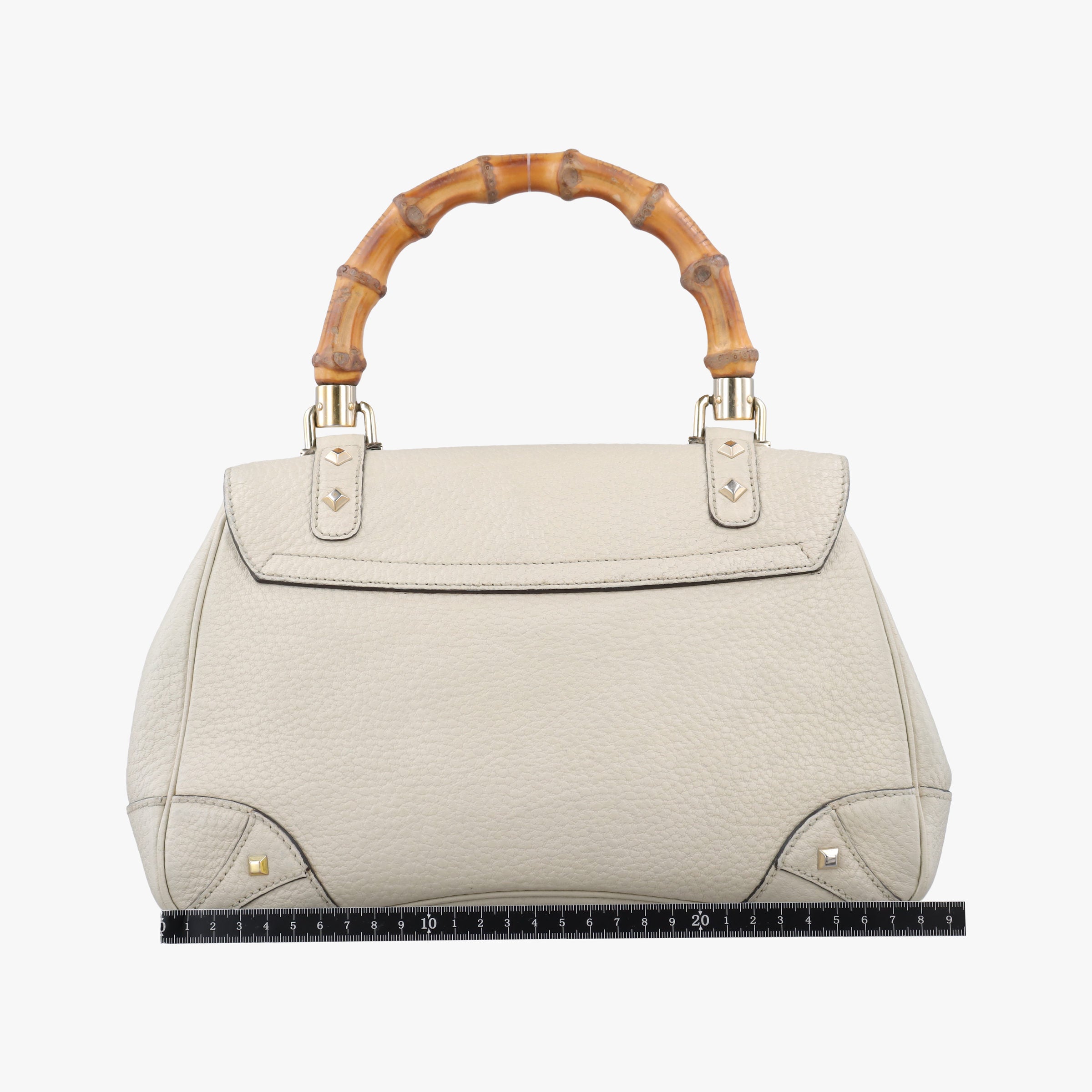 Pre-owned Gucci Bamboo White Leather 137351 handbag | stylenewstar