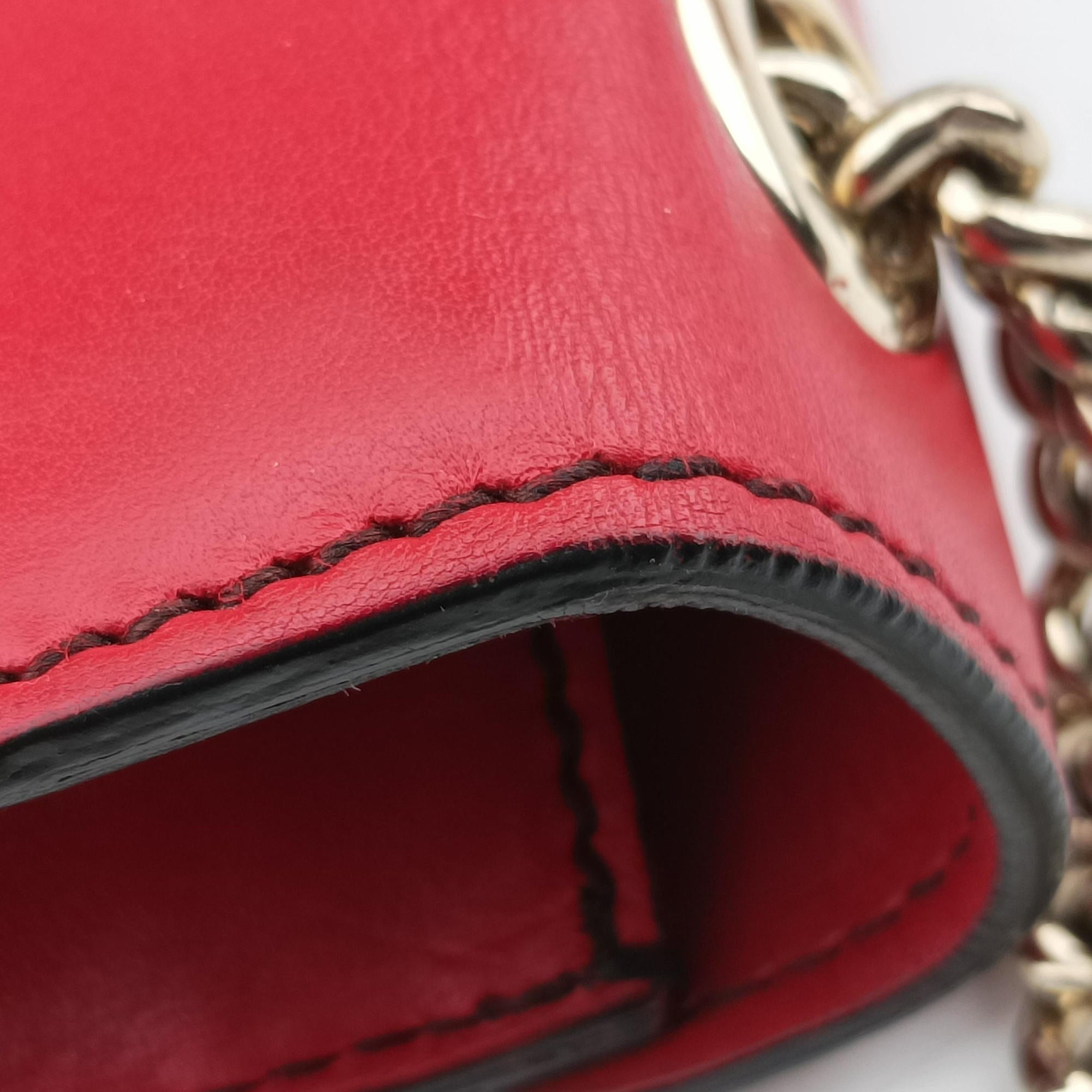 Pre-owned Gucci Emily Red Leather 283063 shoulderbag | stylenewstar