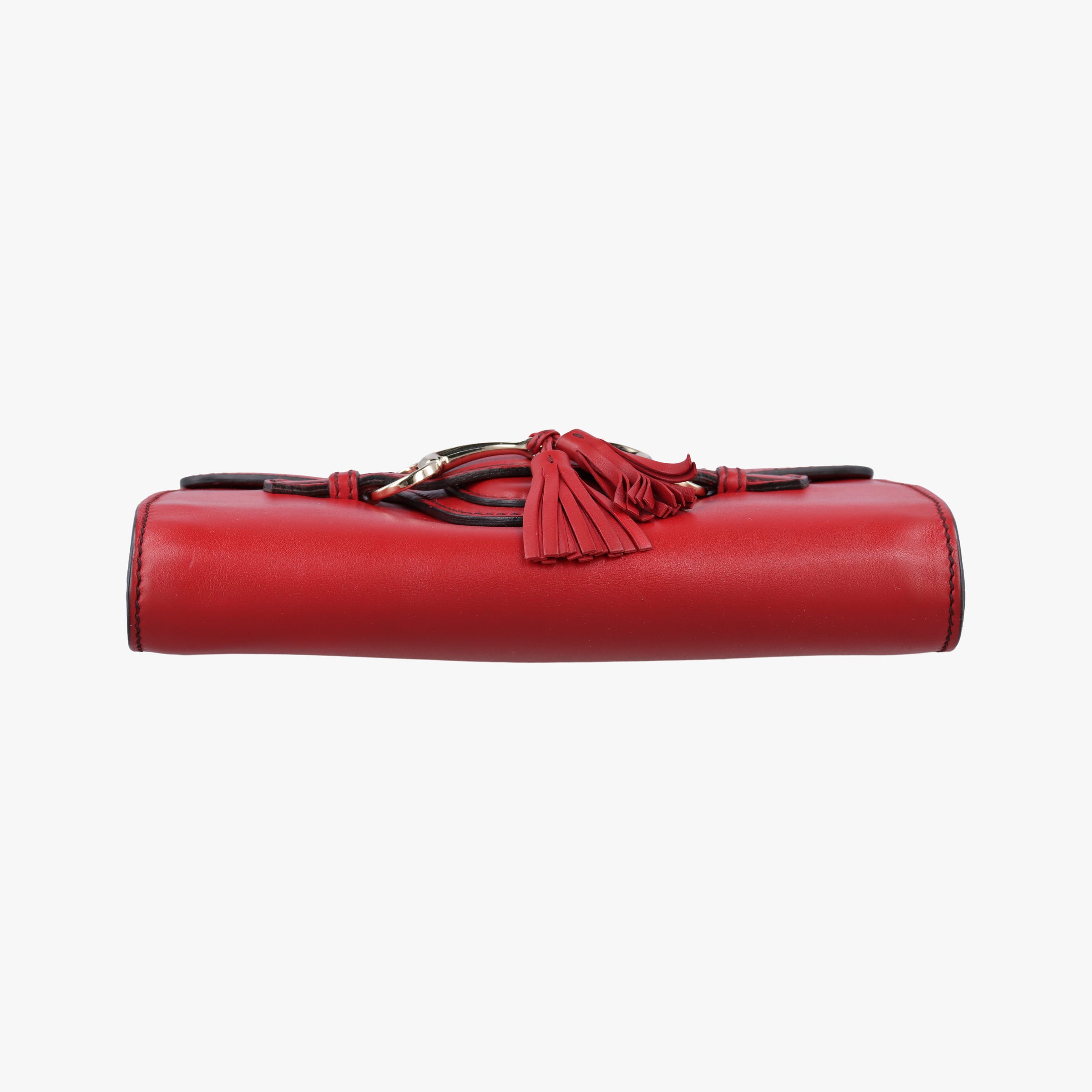 Pre-owned Gucci Emily Red Leather 283063 shoulderbag | stylenewstar