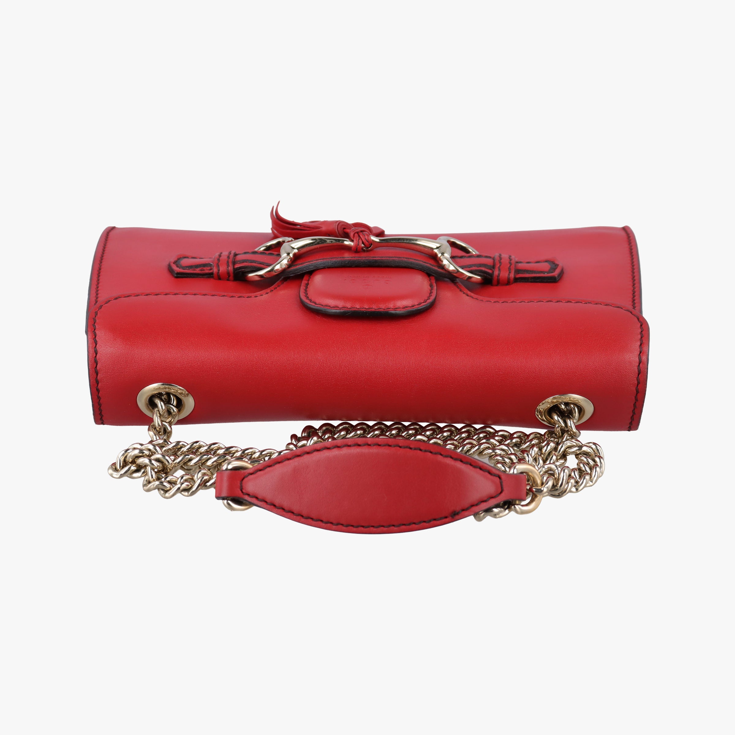 Pre-owned Gucci Emily Red Leather 283063 shoulderbag | stylenewstar
