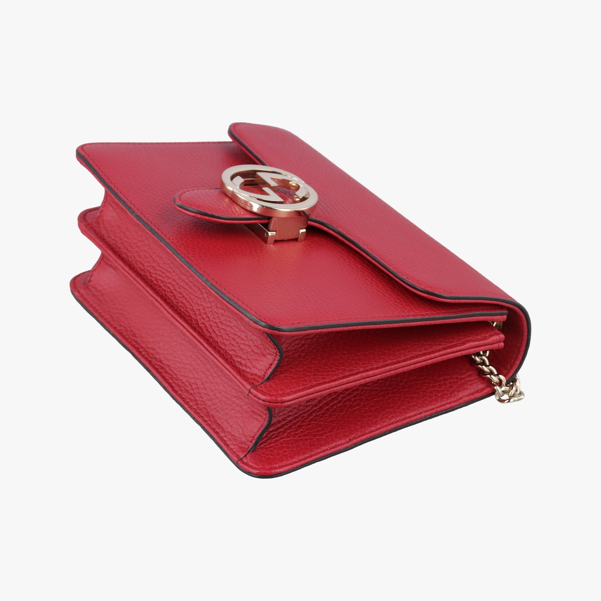 Pre-owned Gucci Interlocking G Red Leather 510304 shoulderbag | stylenewstar