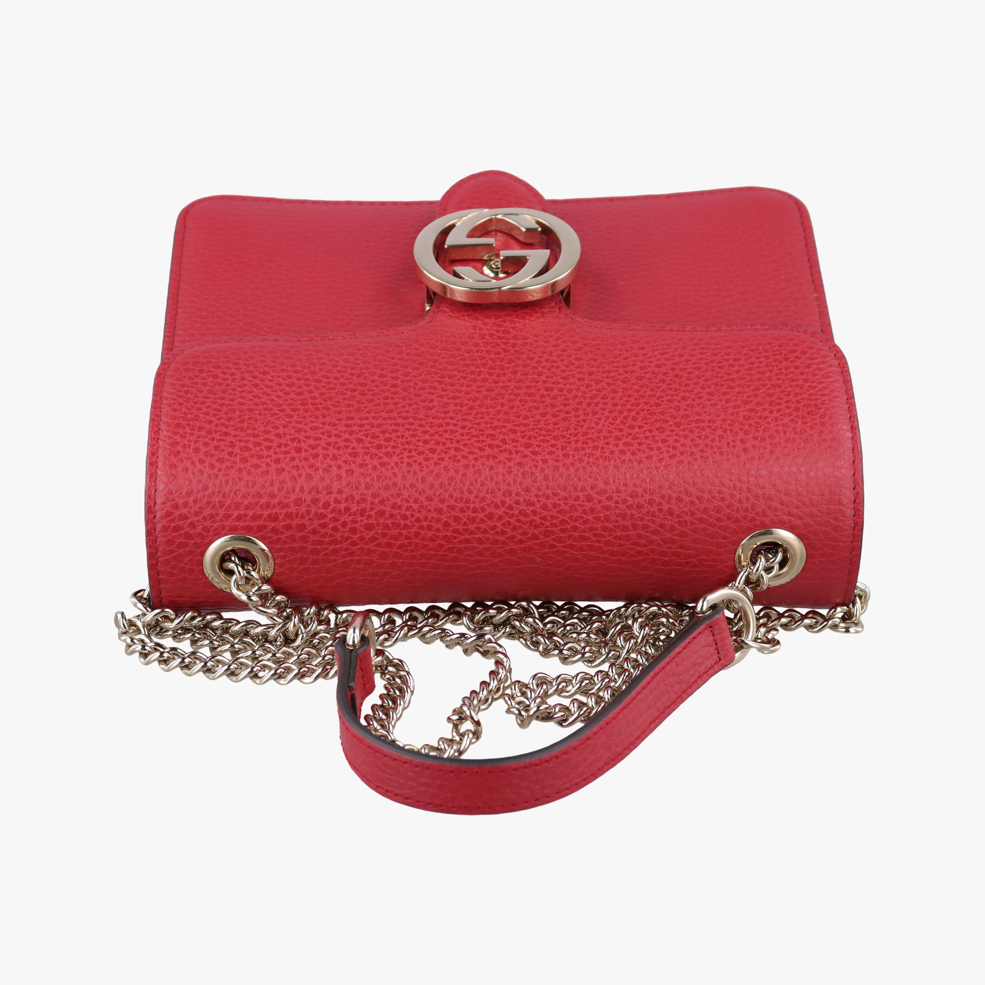 Pre-owned Gucci Interlocking G Red Leather 510304 shoulderbag | stylenewstar